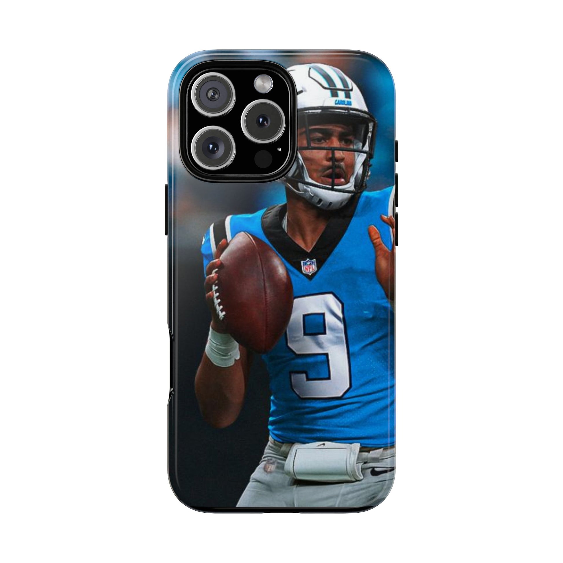 Carolina Panthers Bryce Young Football Tough Cases for iPhones, Samsung, and Pixel