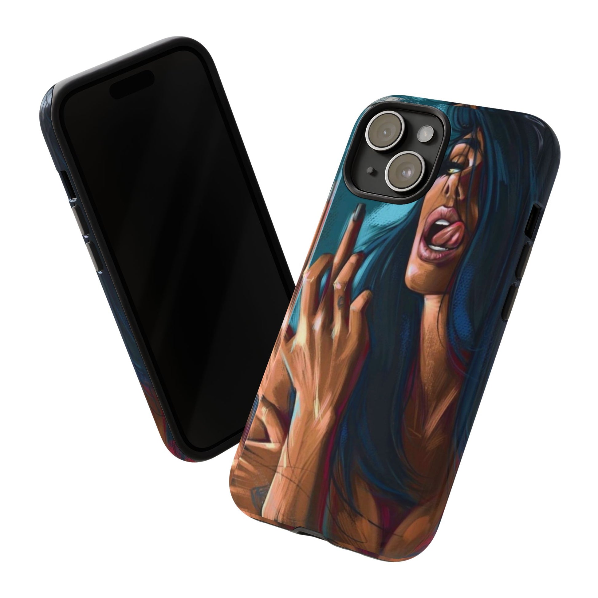 Tough Girl Theme Urban Design Cases for iPhones, Samsung, and Pixel