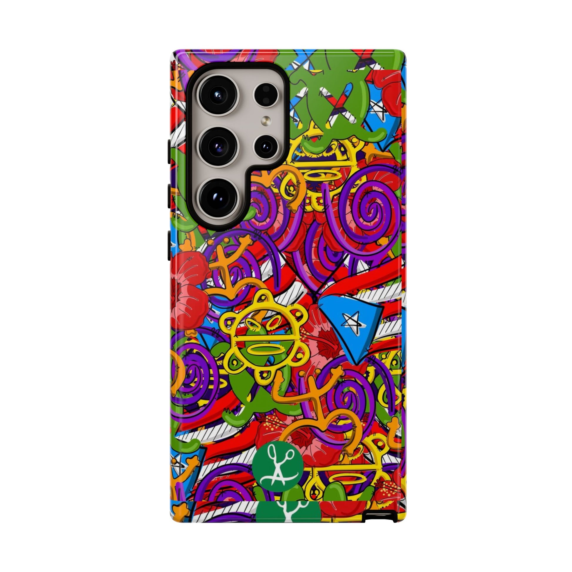 Puerto Rico Taino Tribal Art Tough Cases for iPhones, Samsung, and Pixel