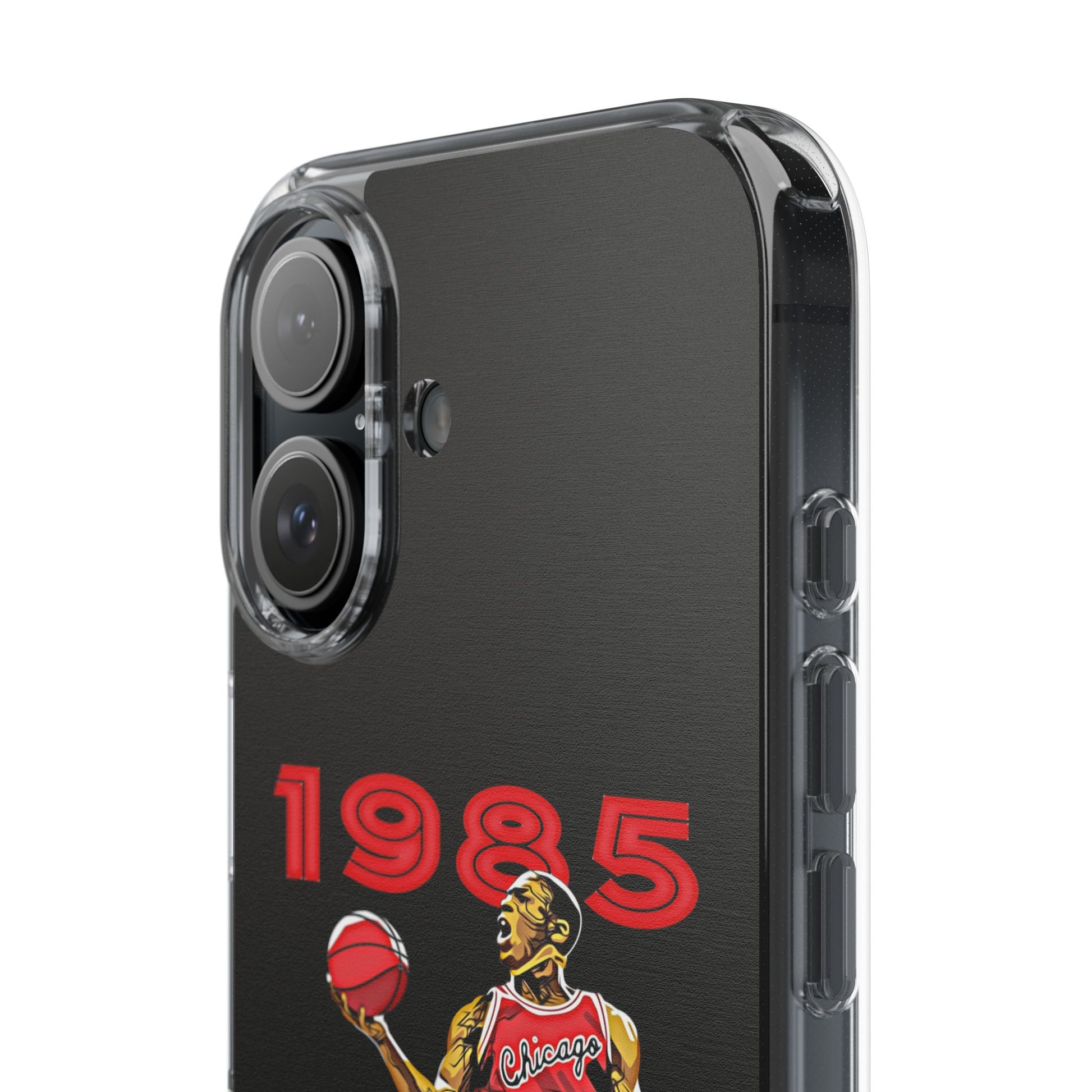 1985 Jordan Slam Dunk themed Basketball Inspired design Clear Phone Cases