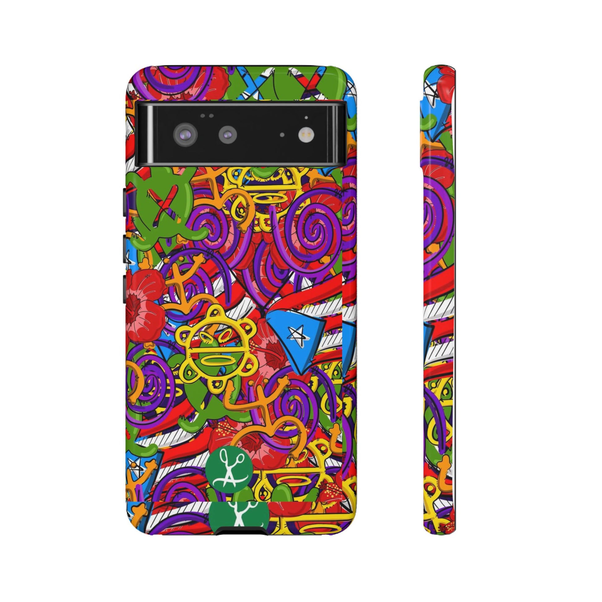 Puerto Rico Taino Tribal Art Tough Cases for iPhones, Samsung, and Pixel
