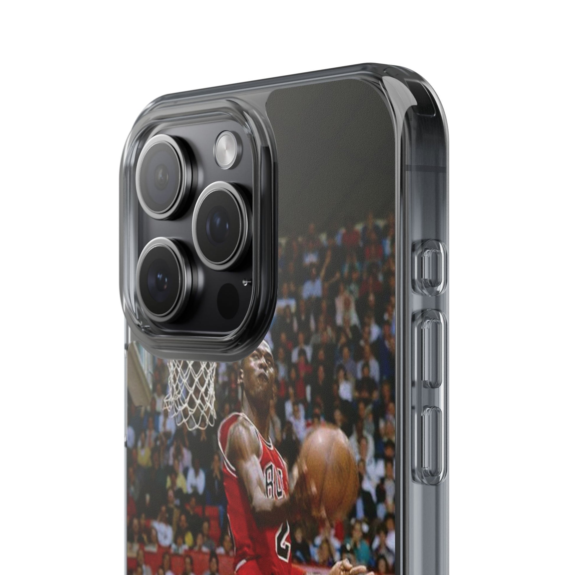 Vintage Jordan Dunk themed Basketball Inspired design Clear Phone Cases