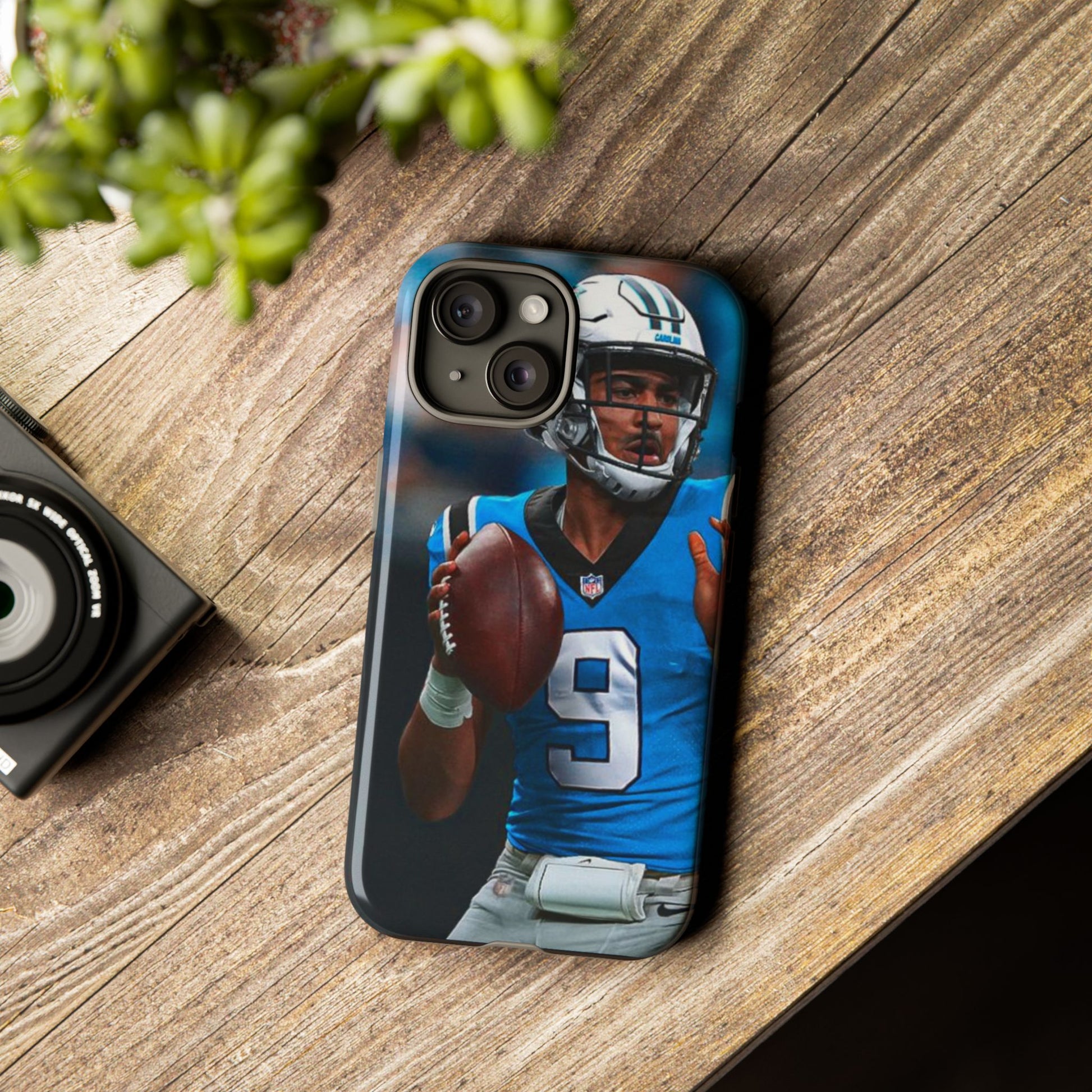 Carolina Panthers Bryce Young Football Tough Cases for iPhones, Samsung, and Pixel