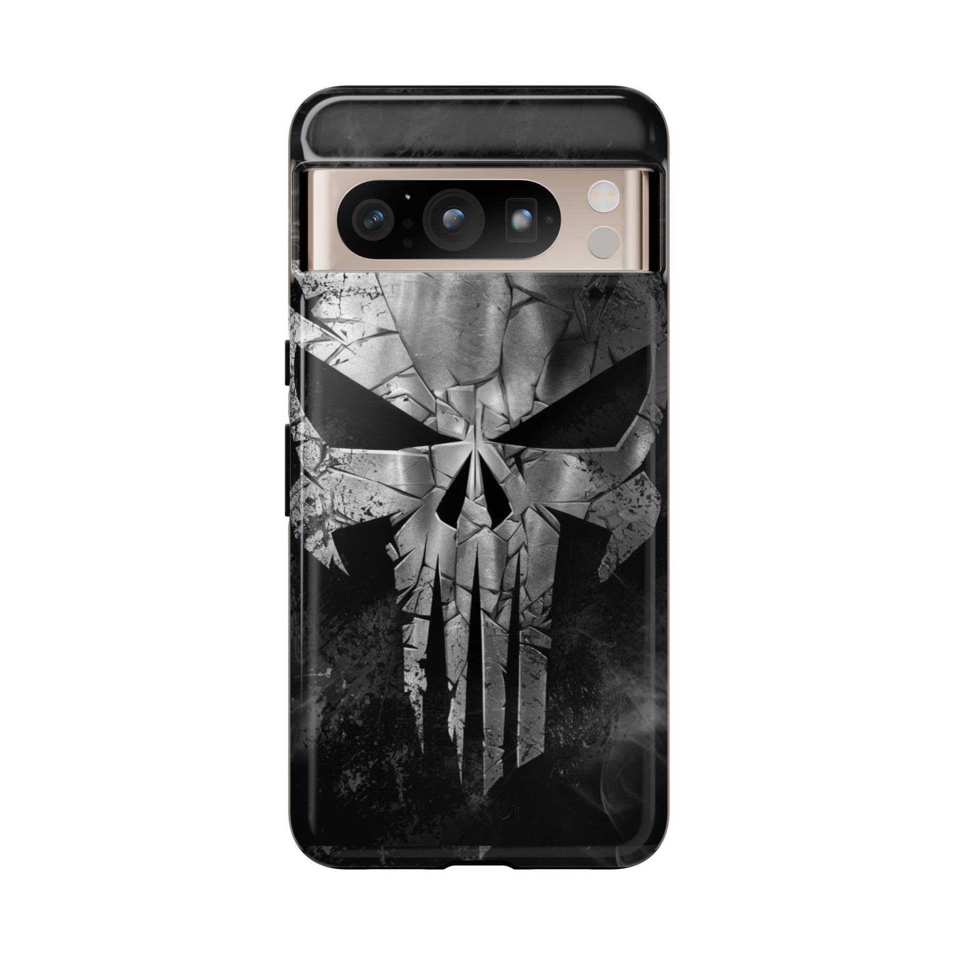 The Punisher Logo Art Tough Cases for iPhones, Samsung, and Pixel