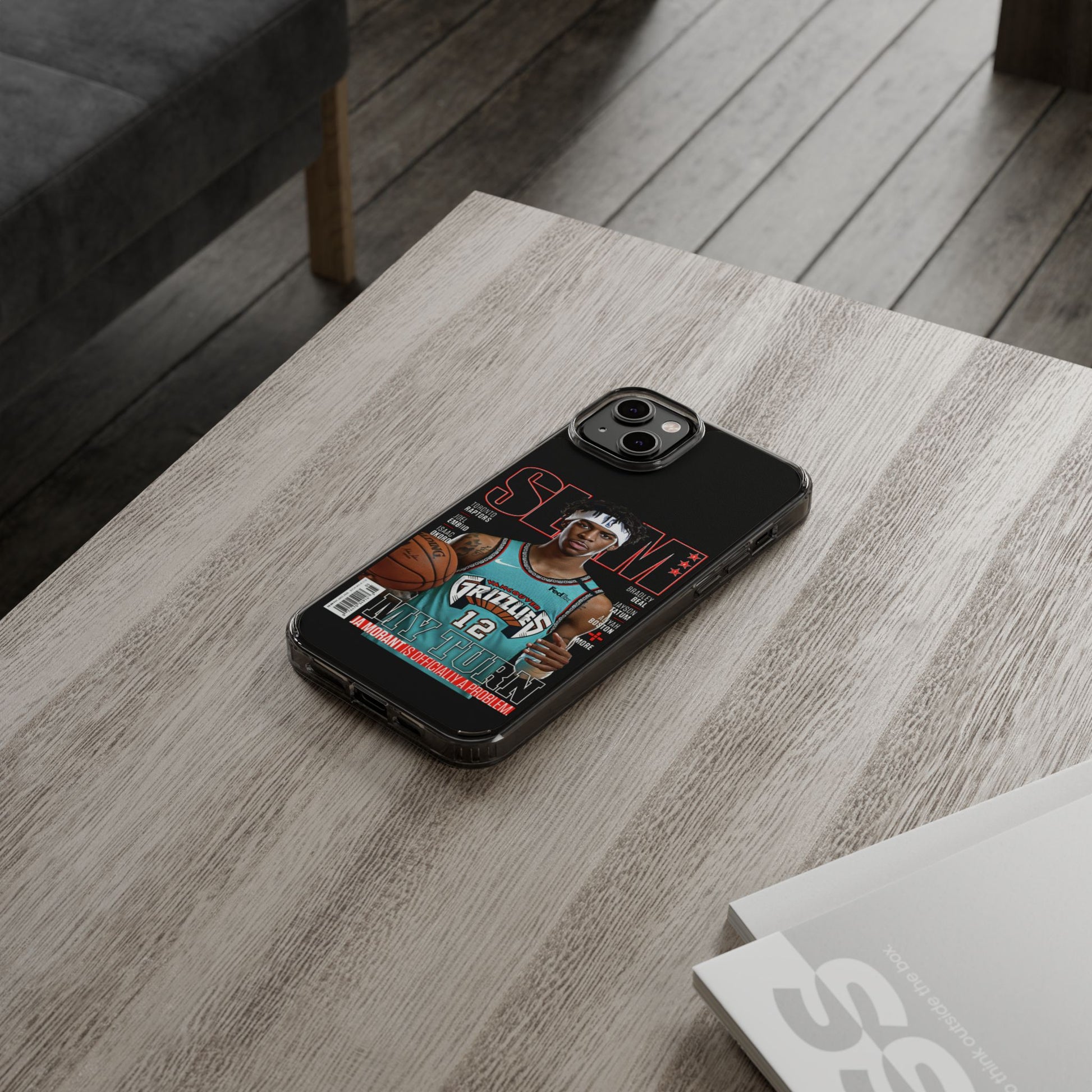 Ja Morant SLAM themed Basketball Inspired design Clear Phone Cases