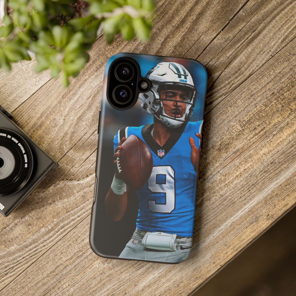 Carolina Panthers Bryce Young Football Tough Cases for iPhones, Samsung, and Pixel