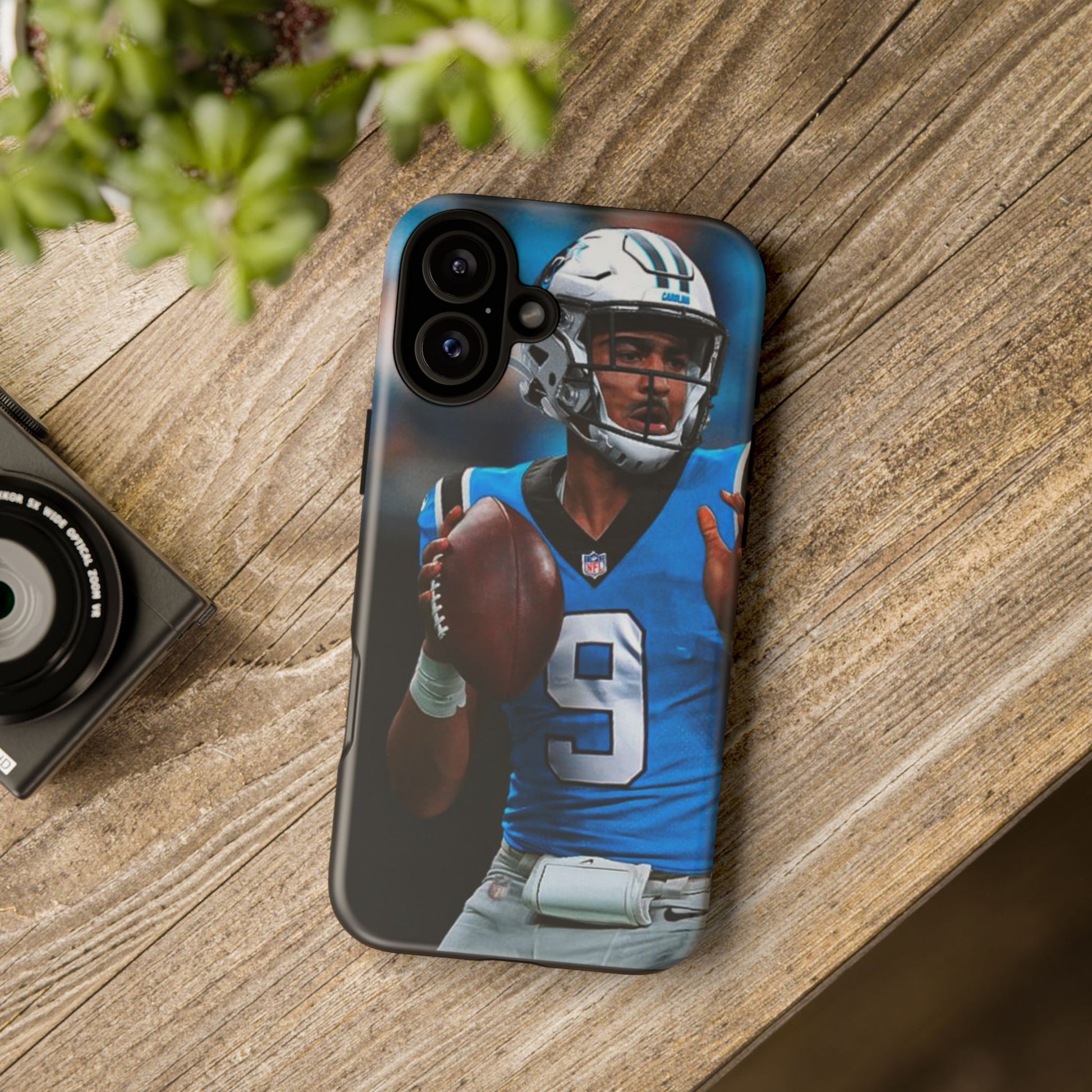Carolina Panthers Bryce Young Football Tough Cases for iPhones, Samsung, and Pixel