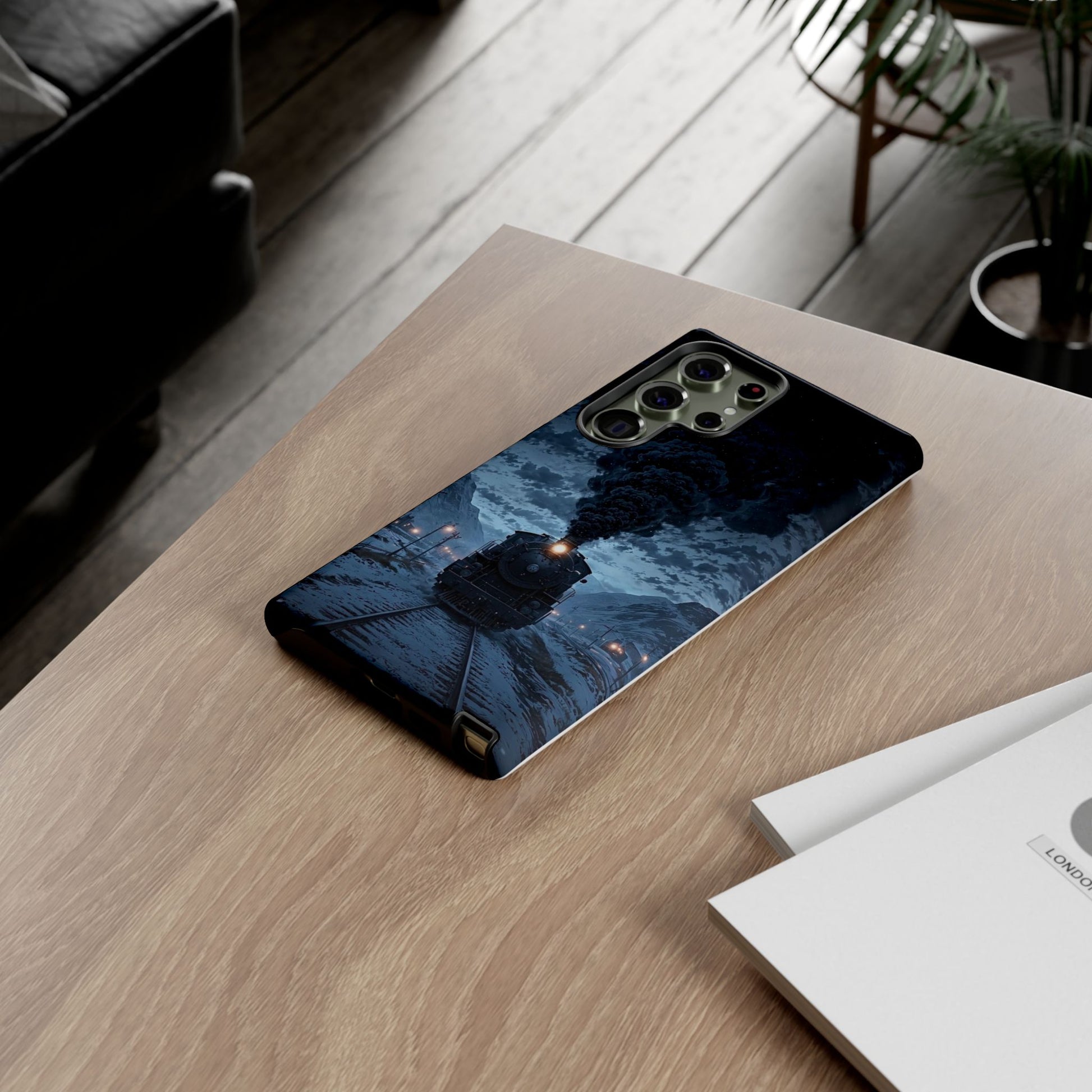 Steam Engine Train Themed Tough Cases for iPhones, Samsung, and Pixel