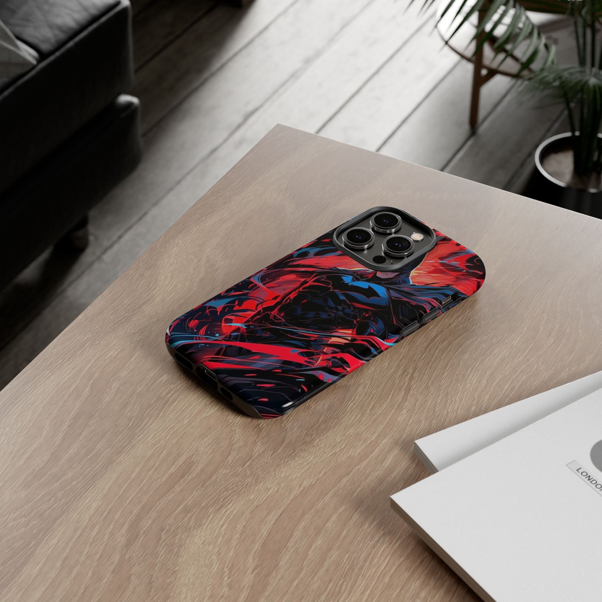The Dark Knight Batman Art Tough Cases for iPhones, Samsung, and Pixel