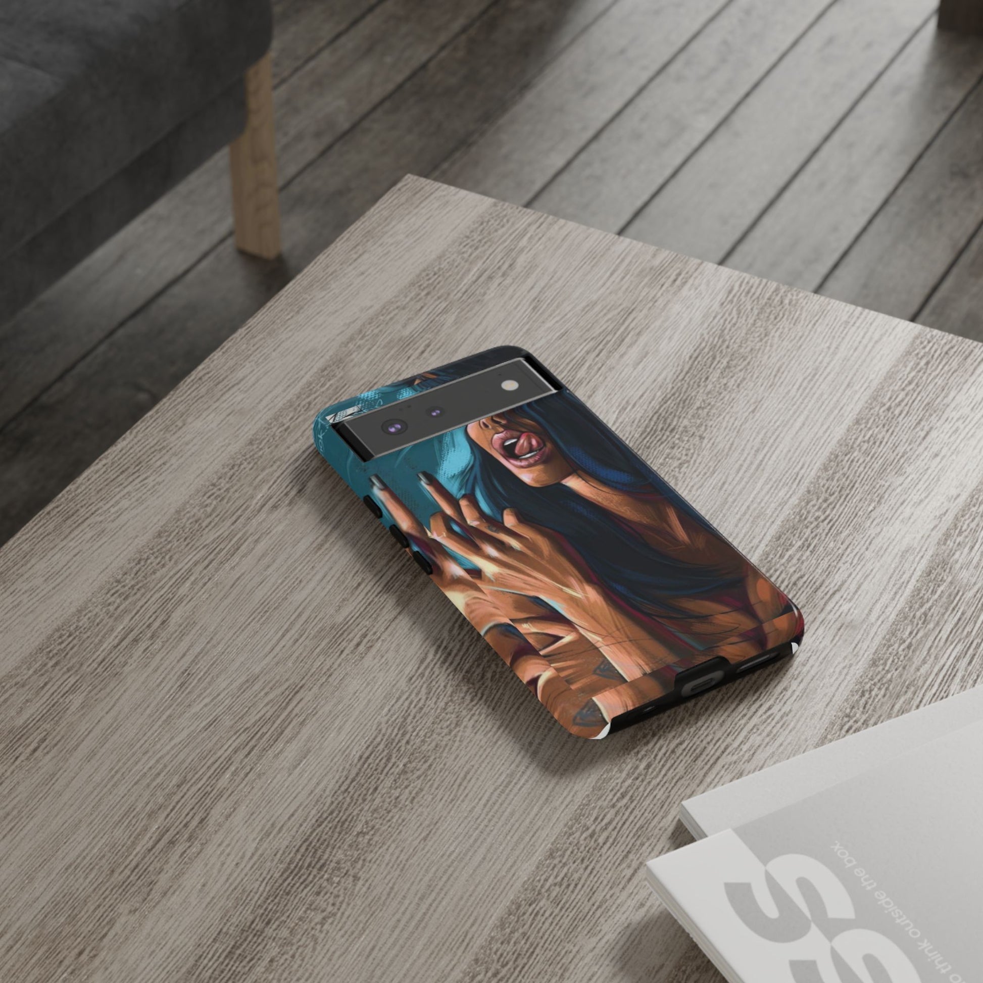 Tough Girl Theme Urban Design Cases for iPhones, Samsung, and Pixel