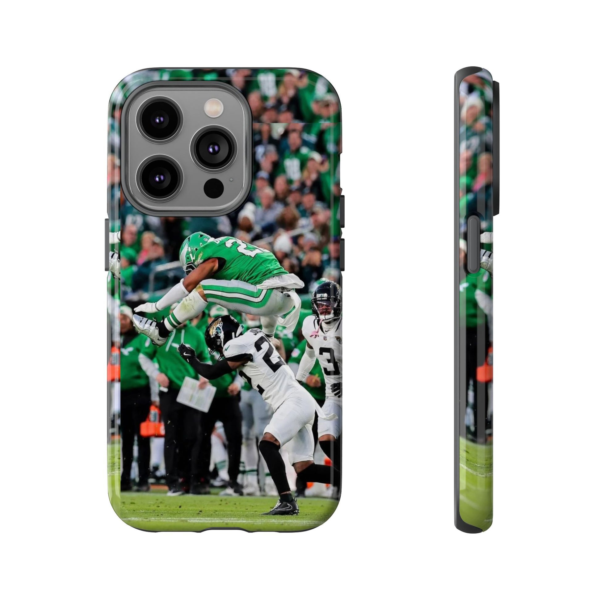 Saquon Barkley The Huddle Eagles Football Tough Cases for iPhones, Samsung, and Pixel