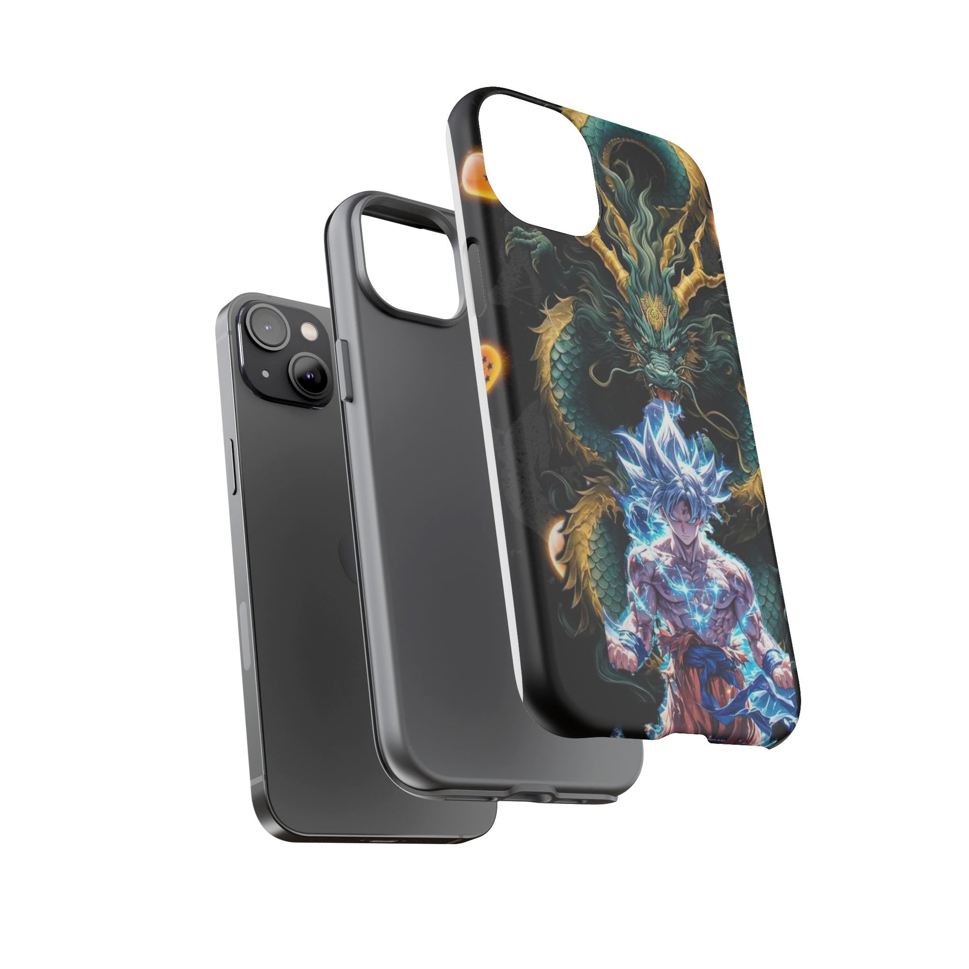 Anime Goku x Shenron Dragonball Z Tough Cases for iPhones, Samsung, and Pixel
