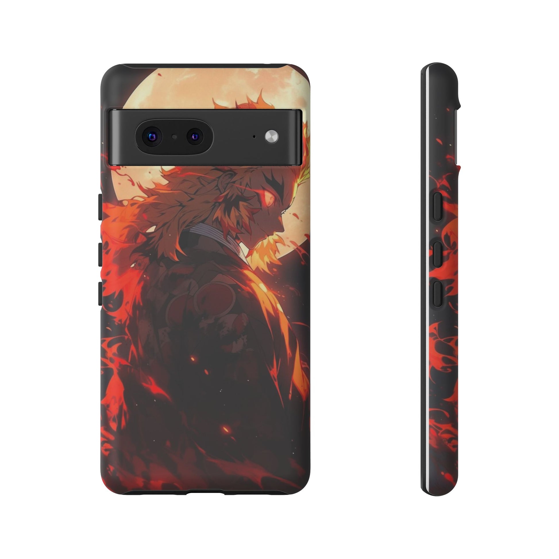 Demon Sl;ayer Rengoku Anime Phone Case, Tough Cases for iPhones, Samsung, and Pixel