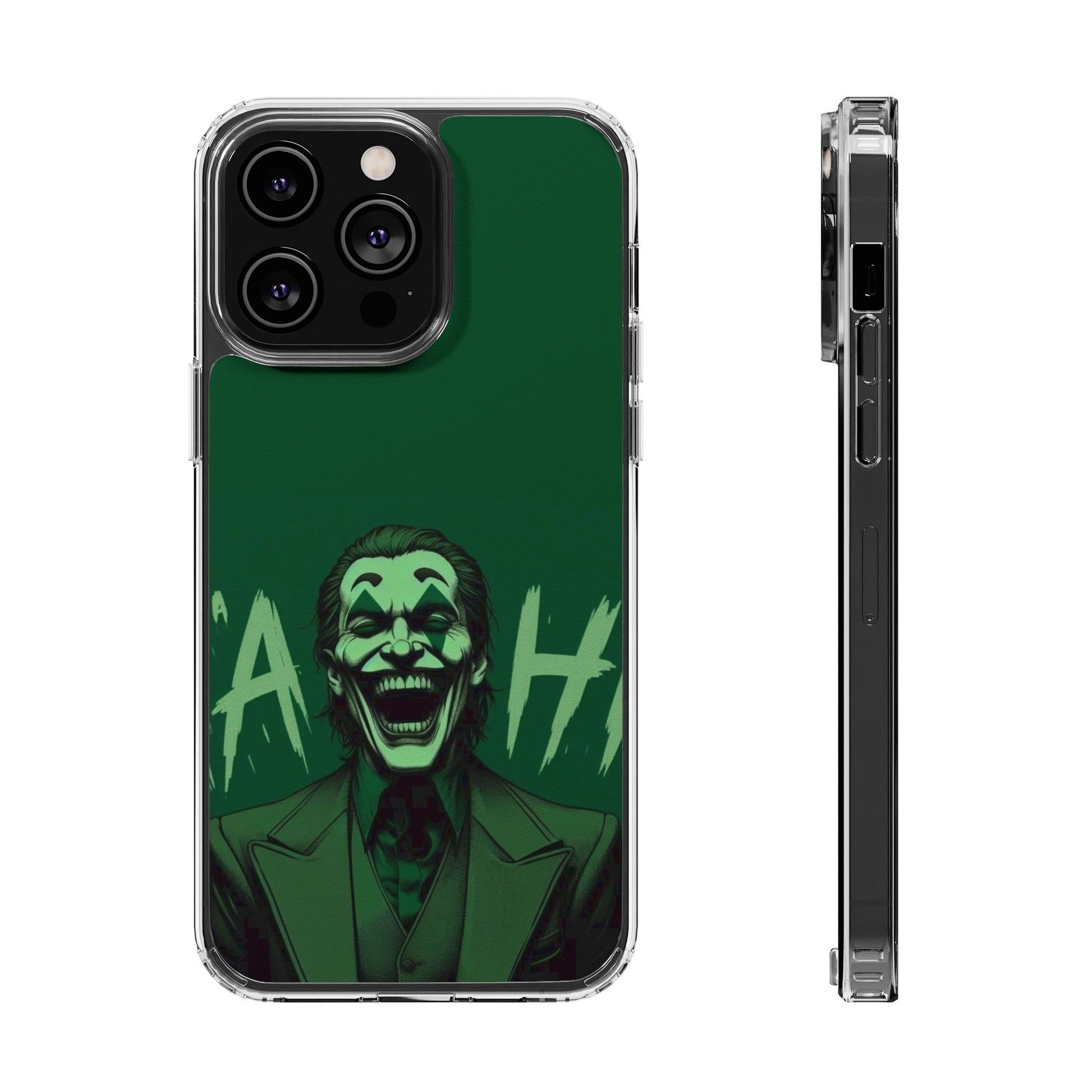 Phone Case, Comic book Inspired Design Joker Hahaha, Clear Phone Cover, Funny