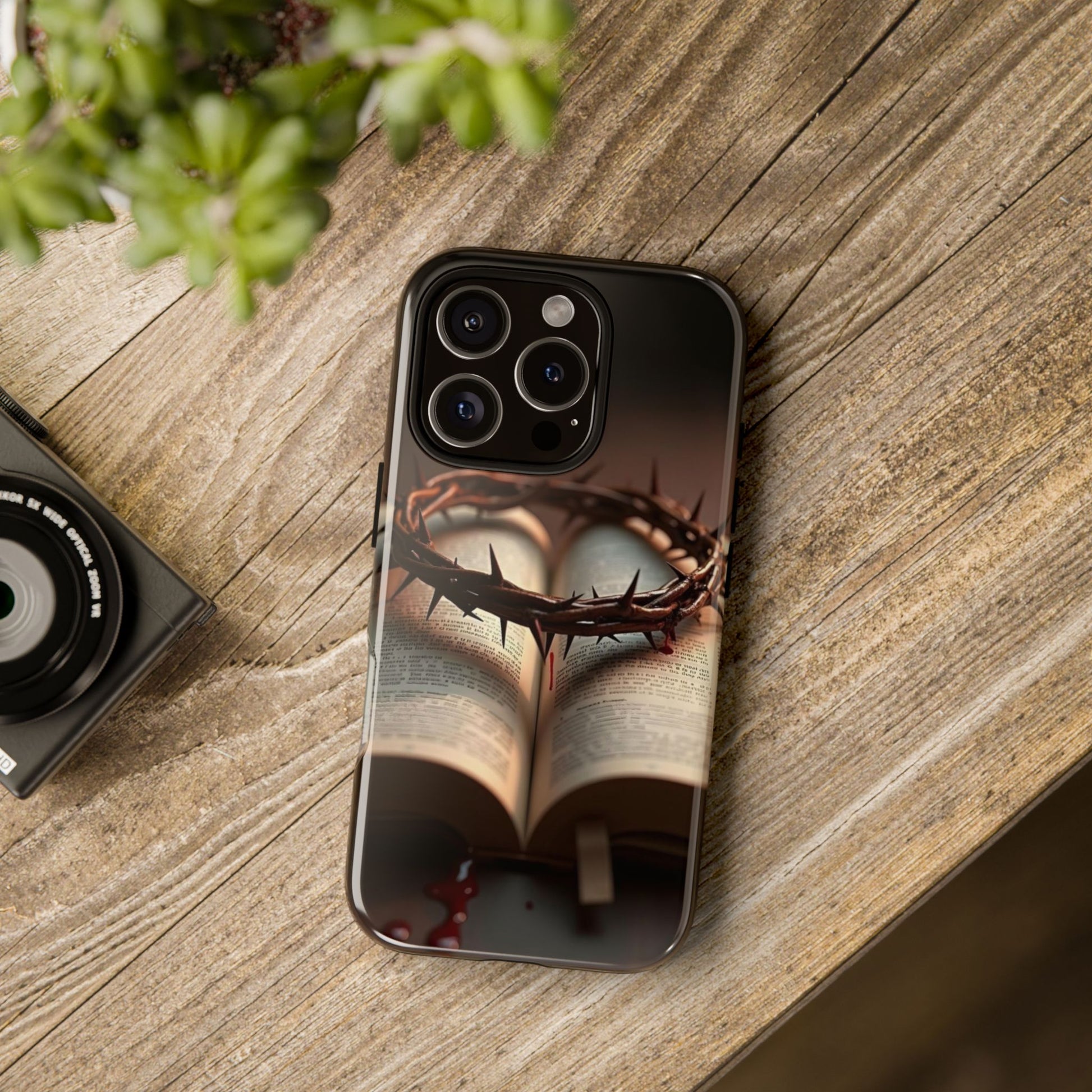 Crown of Thorns and Bible Christian Tough Cases for iPhones, Samsung, and Pixel
