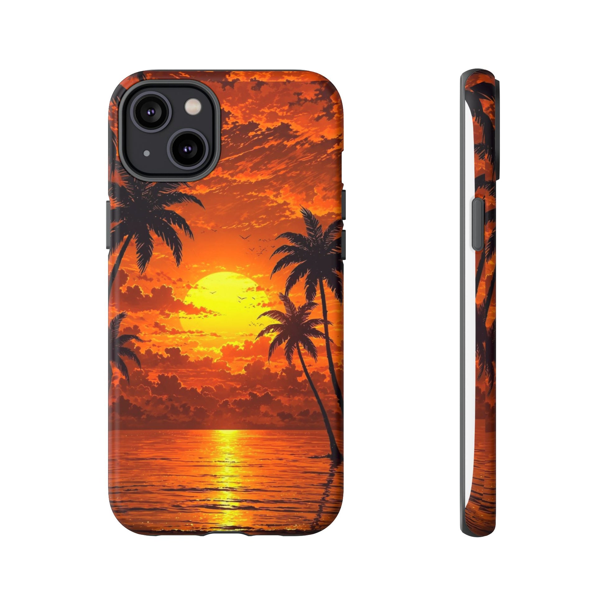 Beautiful Beach Sunset Tough Cases for iPhones, Samsung, and Pixel