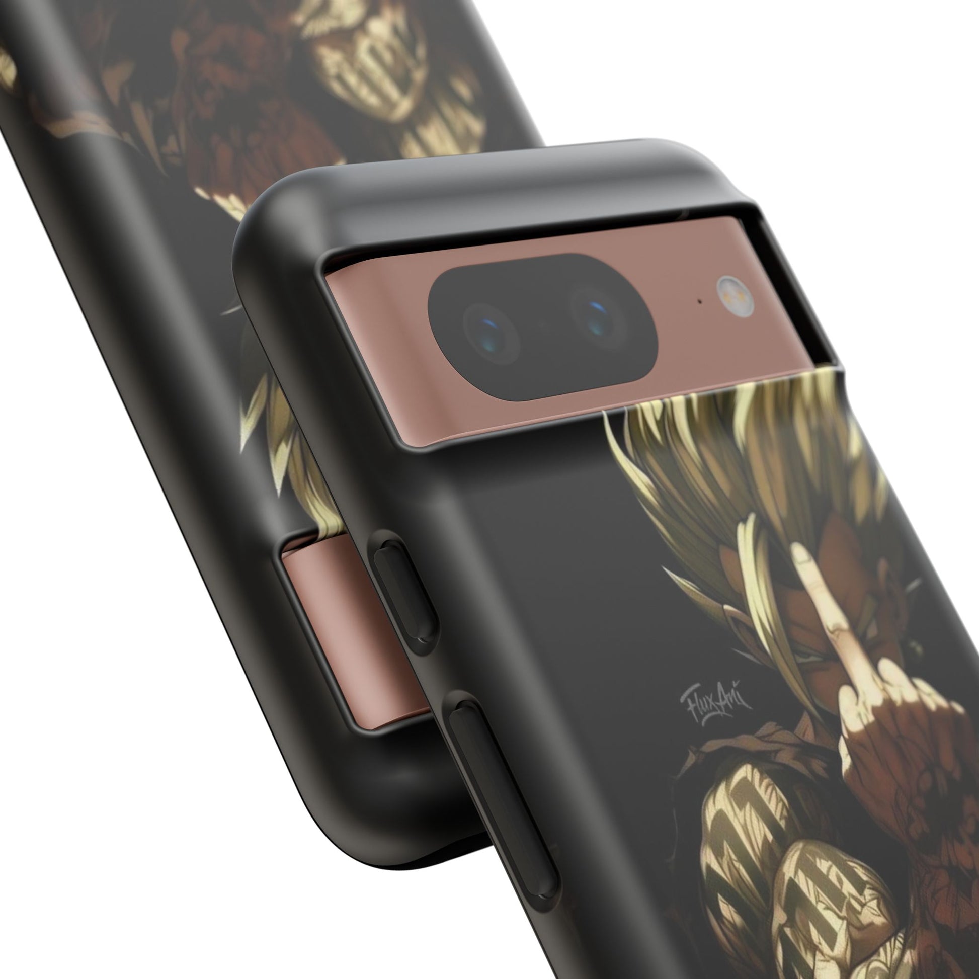 Middle Finger SS Goku Dragon Ball Z Tough Cases for iPhones, Samsung, and Pixel