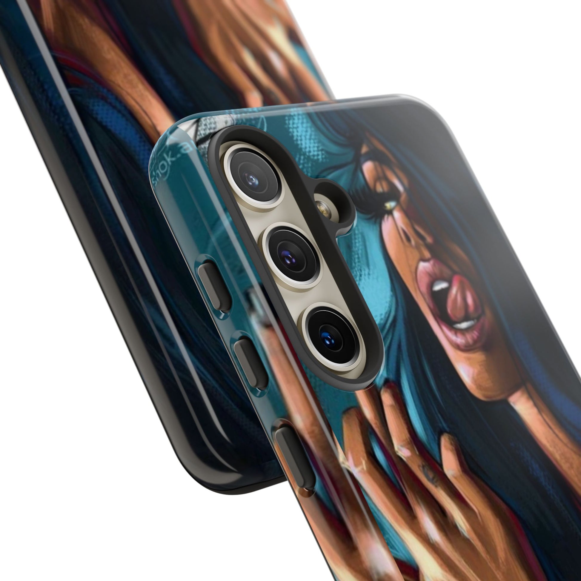 Tough Girl Theme Urban Design Cases for iPhones, Samsung, and Pixel