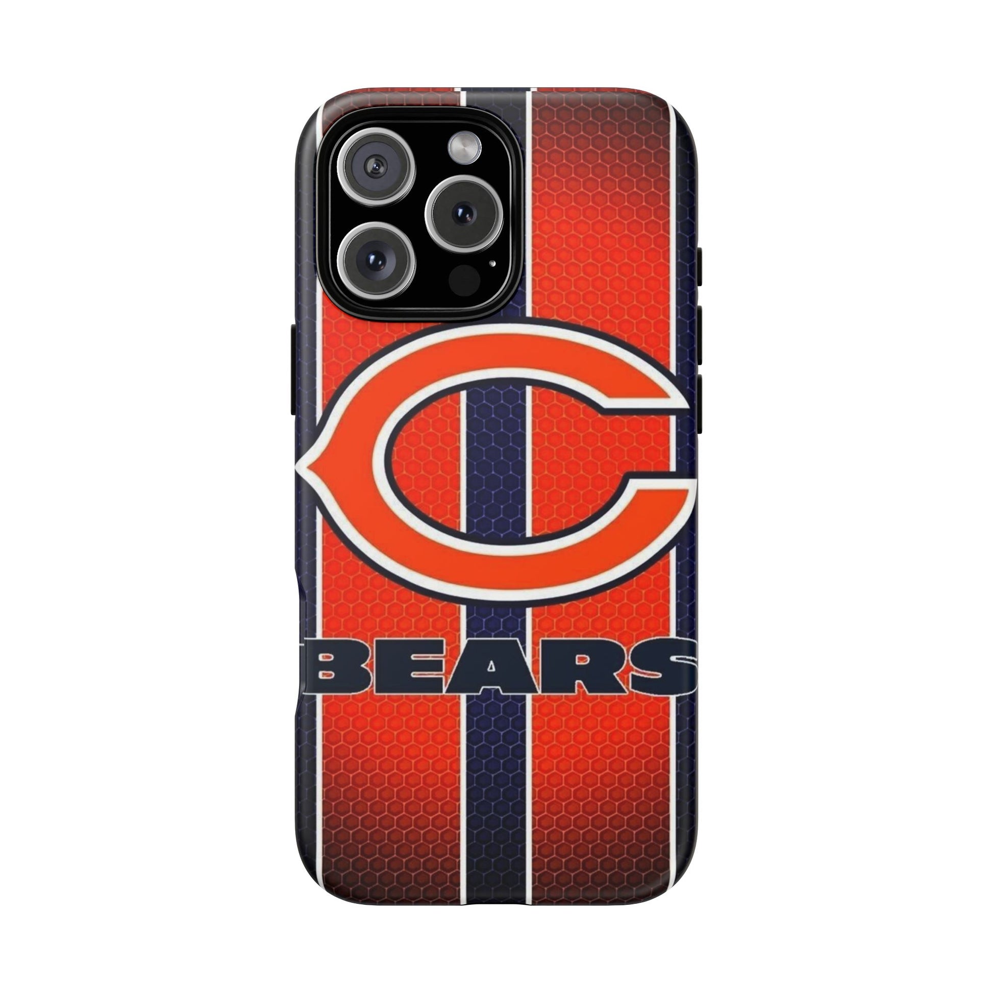 Chicago Bears Stripes Football Phone Case, Tough Cases for iPhones, Samsung, and Pixel