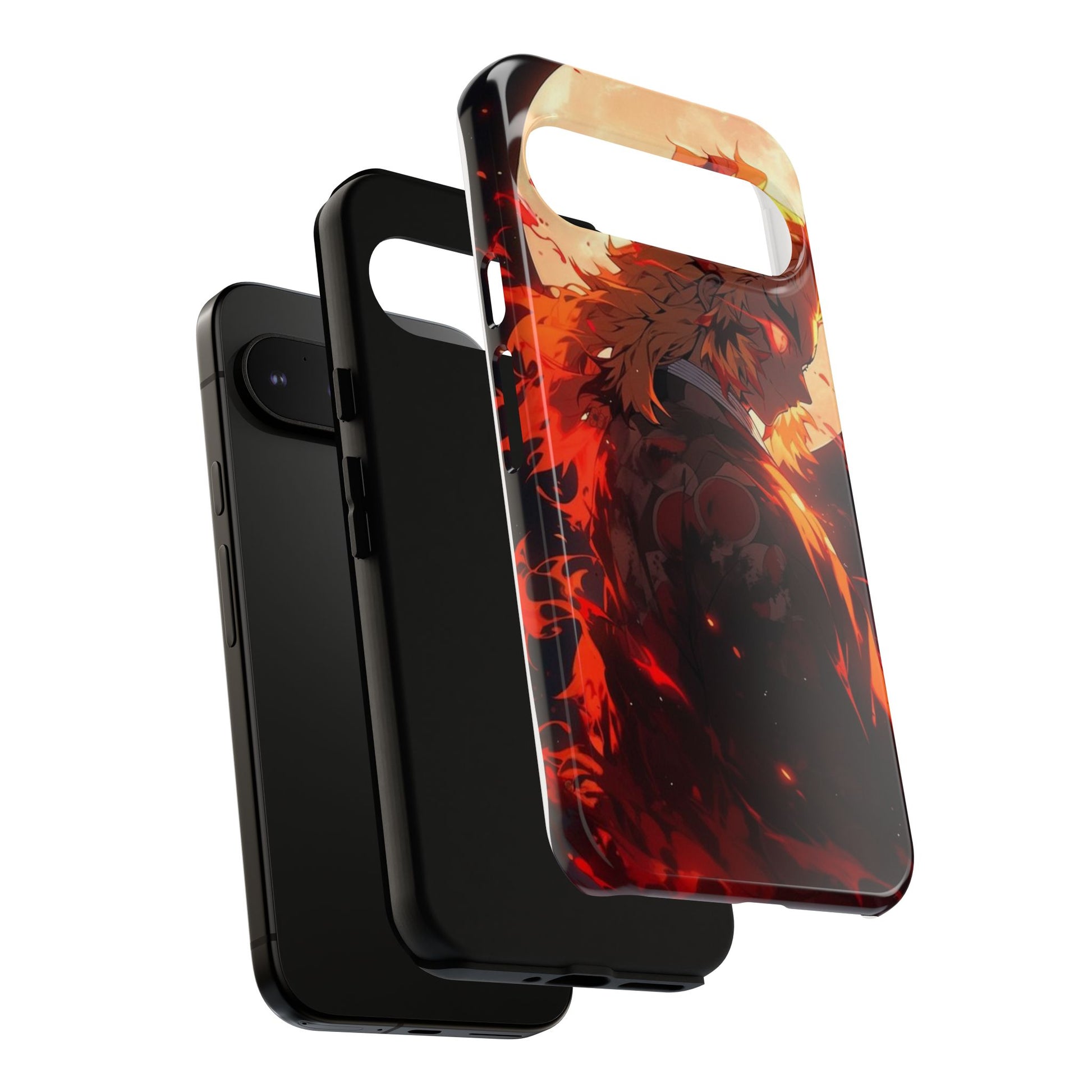 Demon Sl;ayer Rengoku Anime Phone Case, Tough Cases for iPhones, Samsung, and Pixel