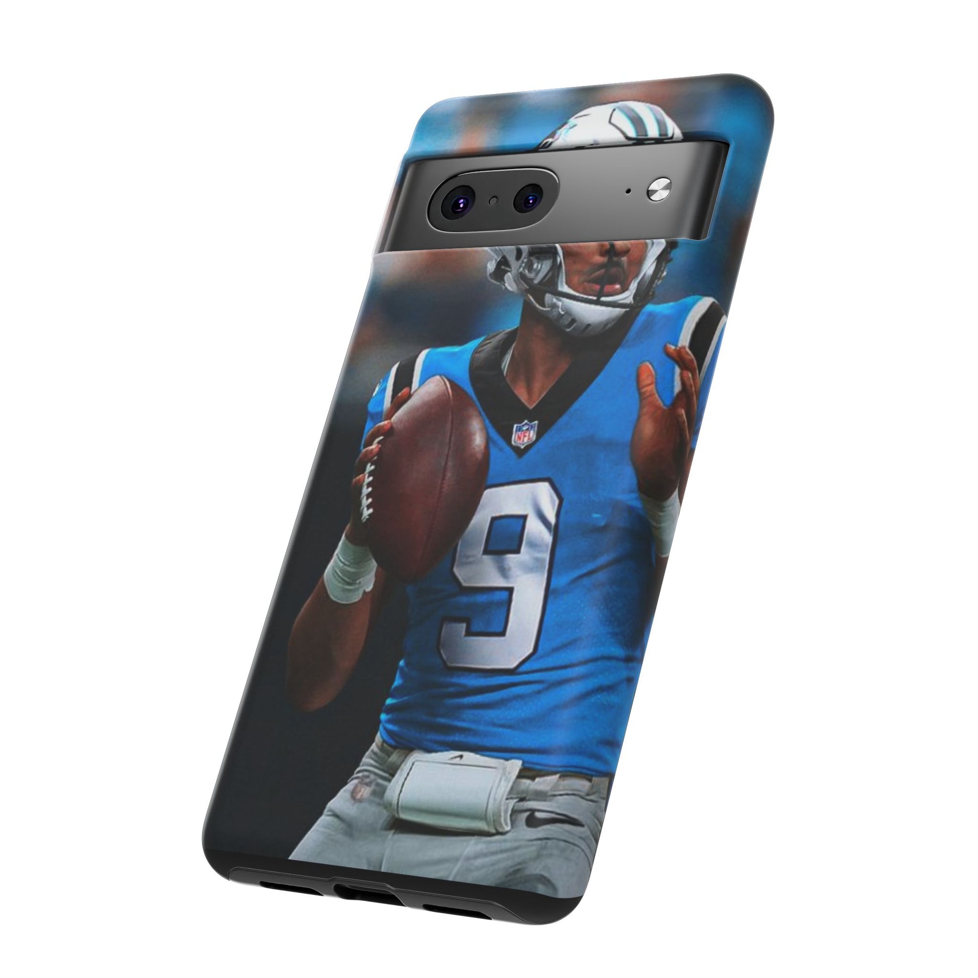 Carolina Panthers Bryce Young Football Tough Cases for iPhones, Samsung, and Pixel