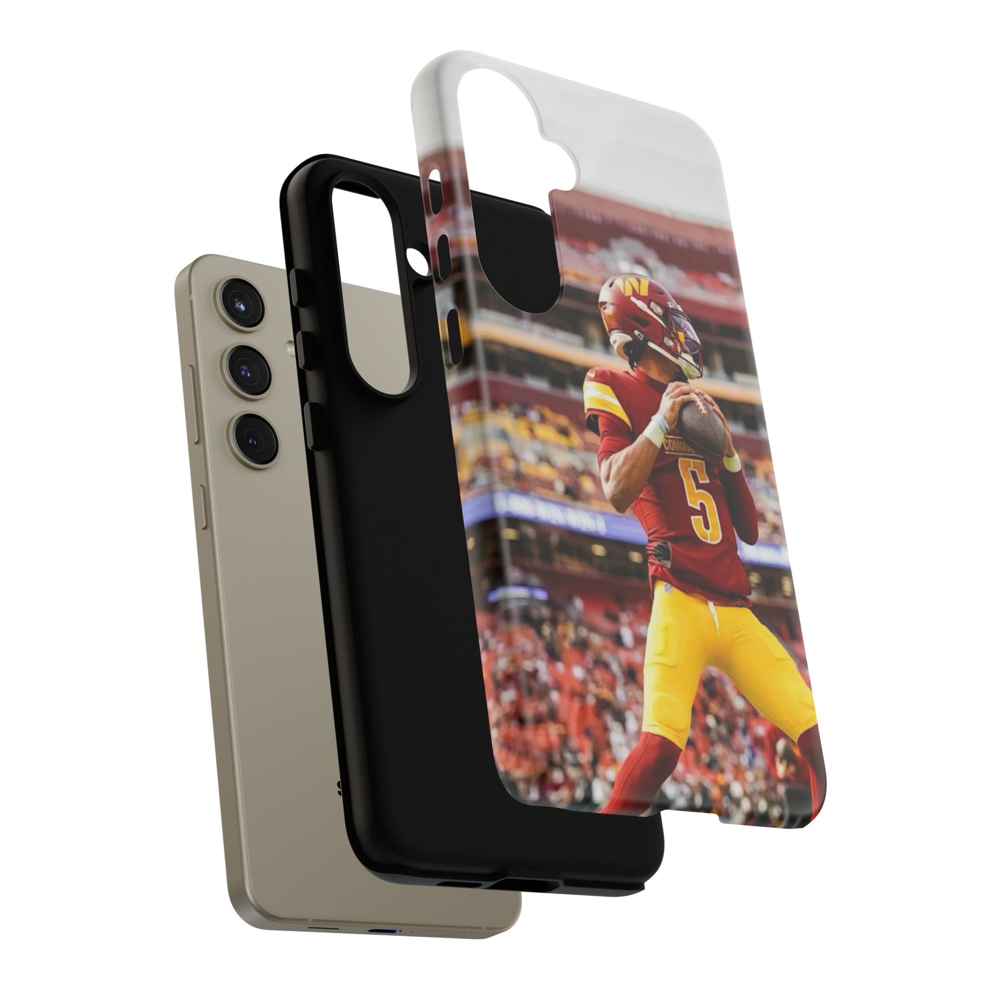Jayden Daniels Washington Football Tough Cases for iPhones, Samsung, and Pixel