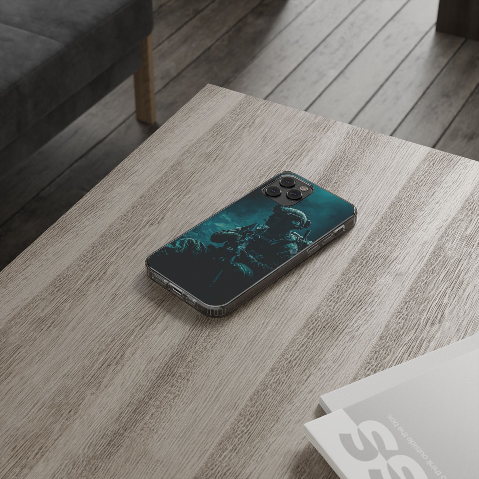 USA Military Inspired design Clear Phone Cases for Iphone and Samsung phones