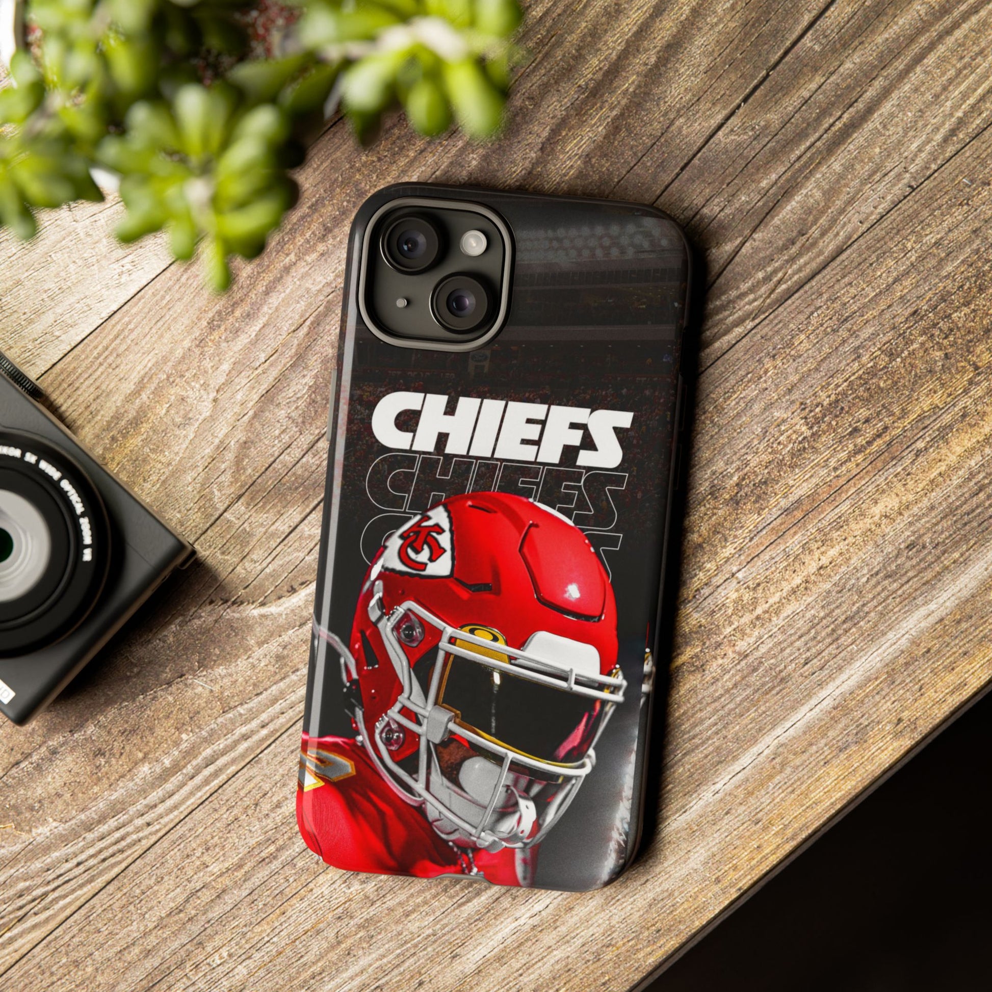 Kansas City Chiefs Football Helmet Logo Tough Cases for iPhones, Samsung, and Pixel