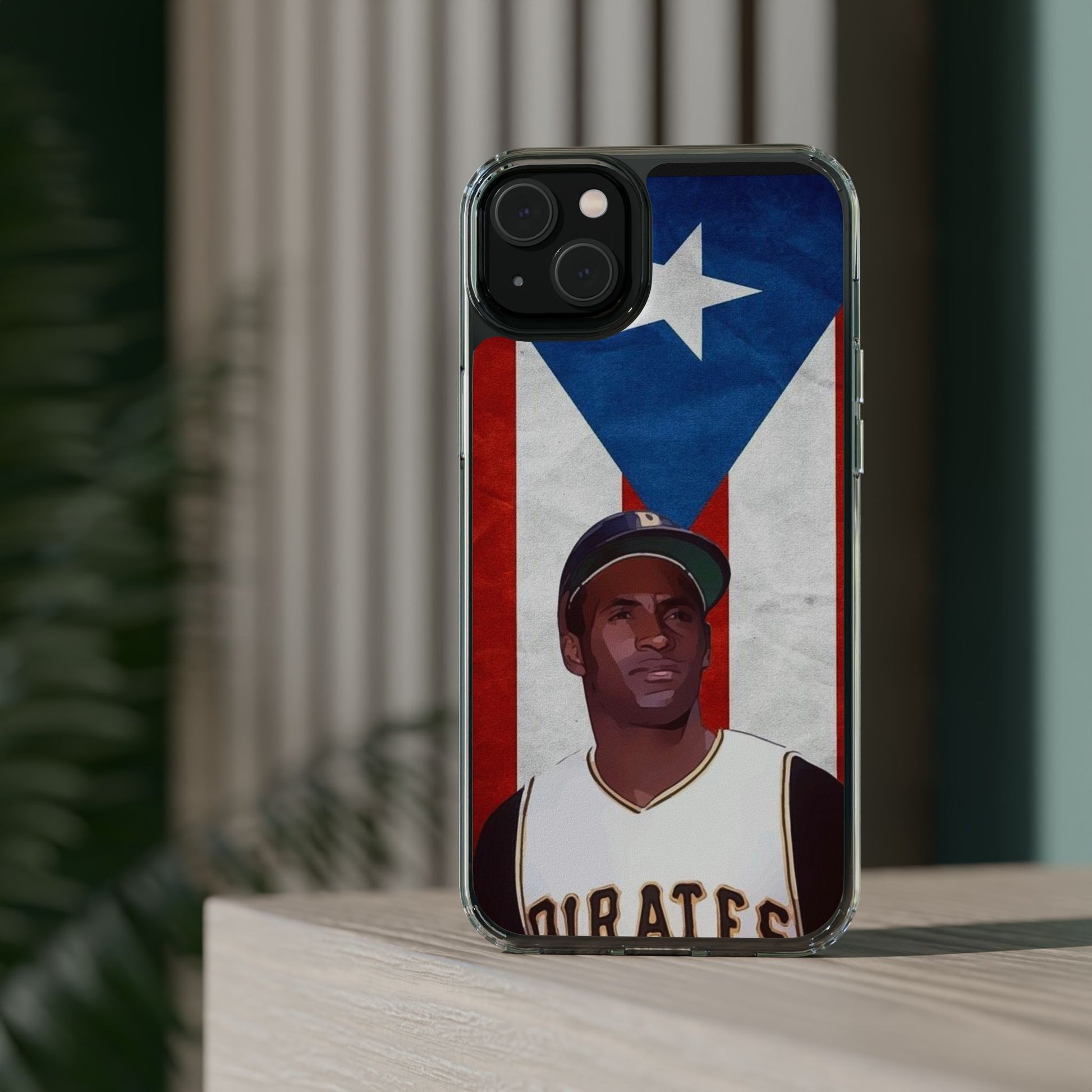Puerto Rican Baseball Legend Clemente inspired Protective Iphone, Samsung case