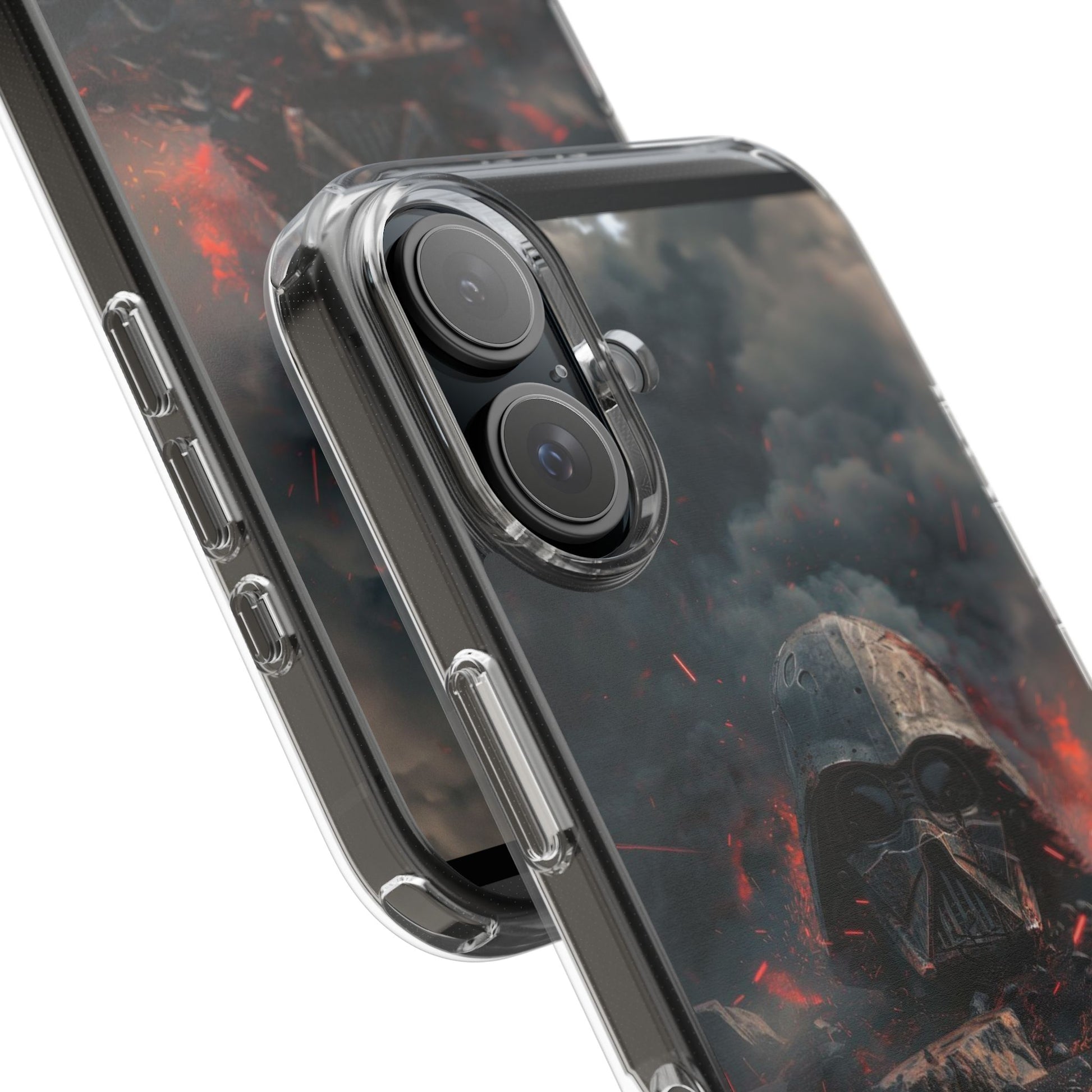 Space Battle Damaged Helmet Clear Case for Space movie fans