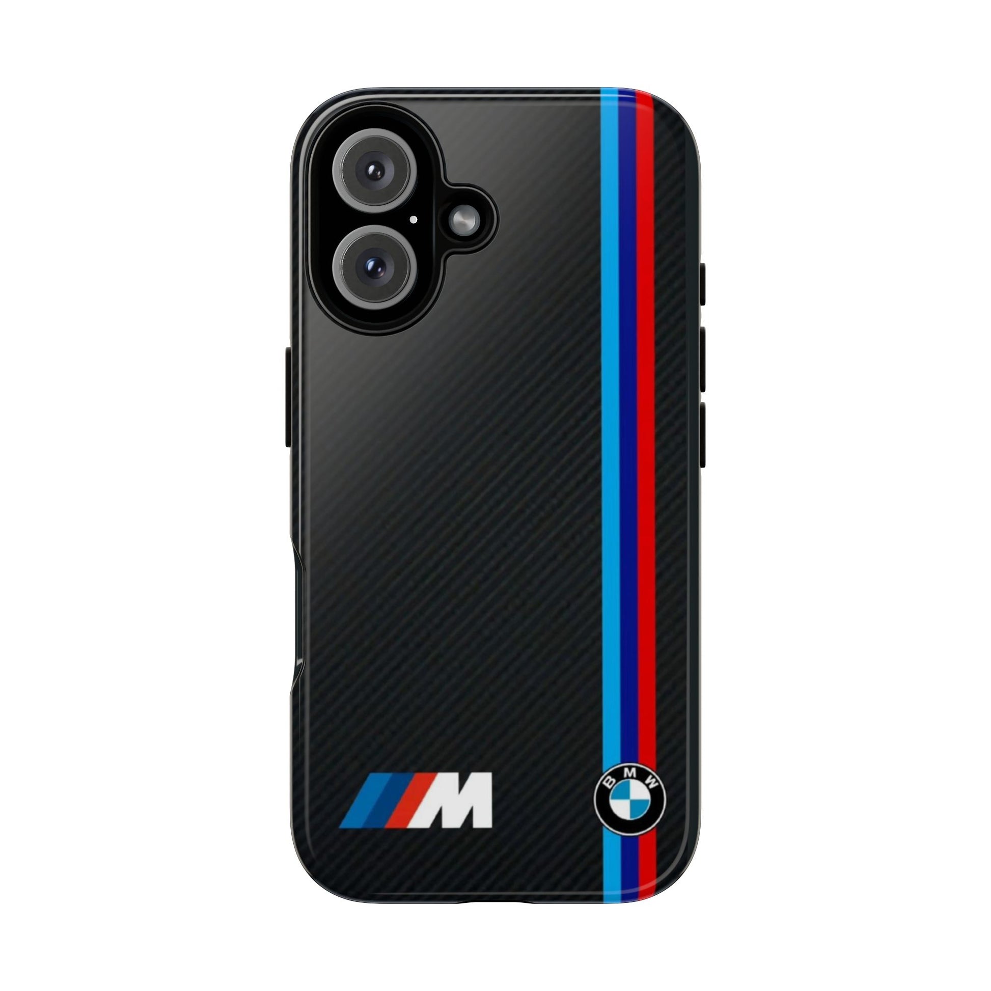 BMW M Stripes Carbon Fiber Design Tough Cases for iPhones, Samsung, and Pixel