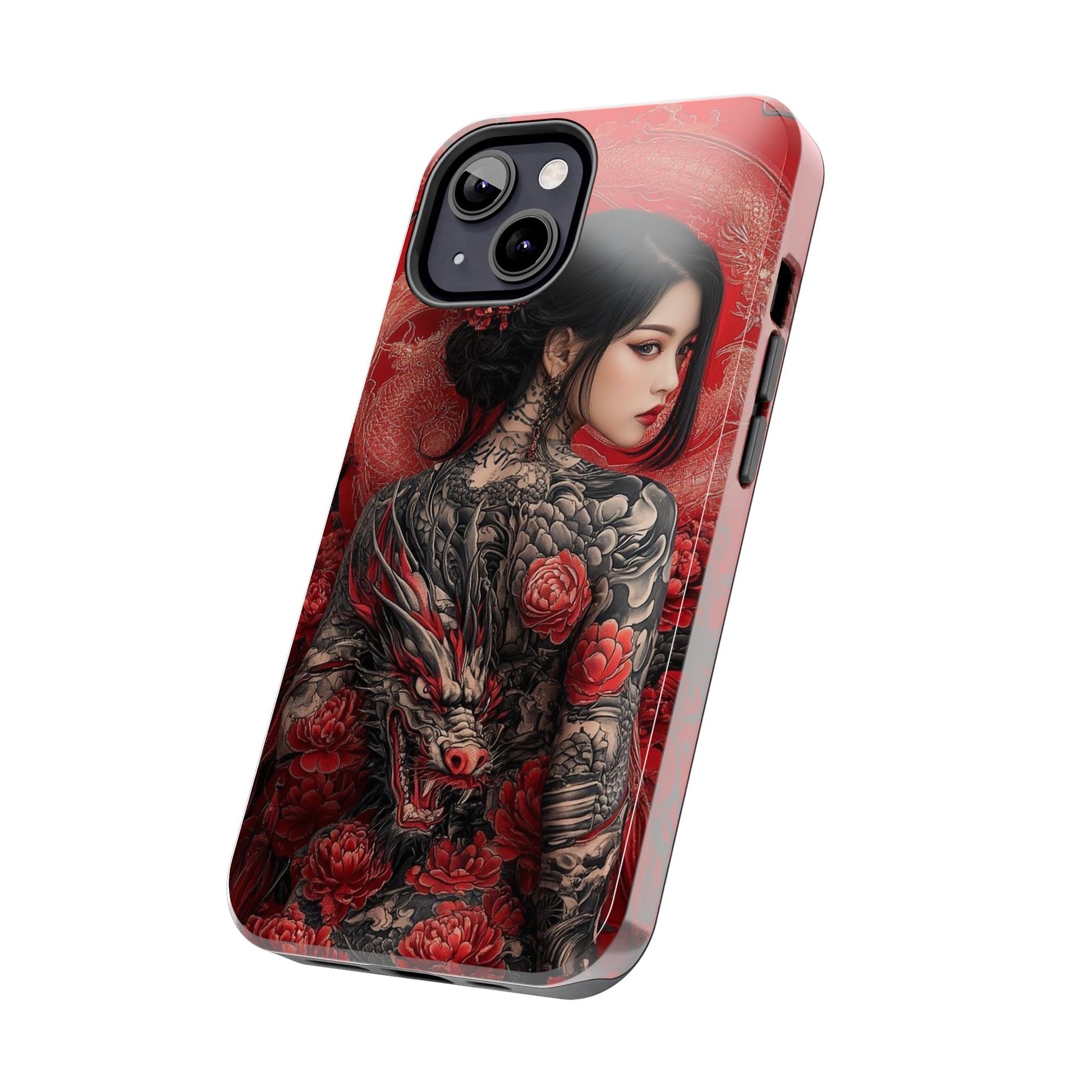 Japanese Geisha Tattooed Girl Phone Cases for Iphones & Samsung Durable