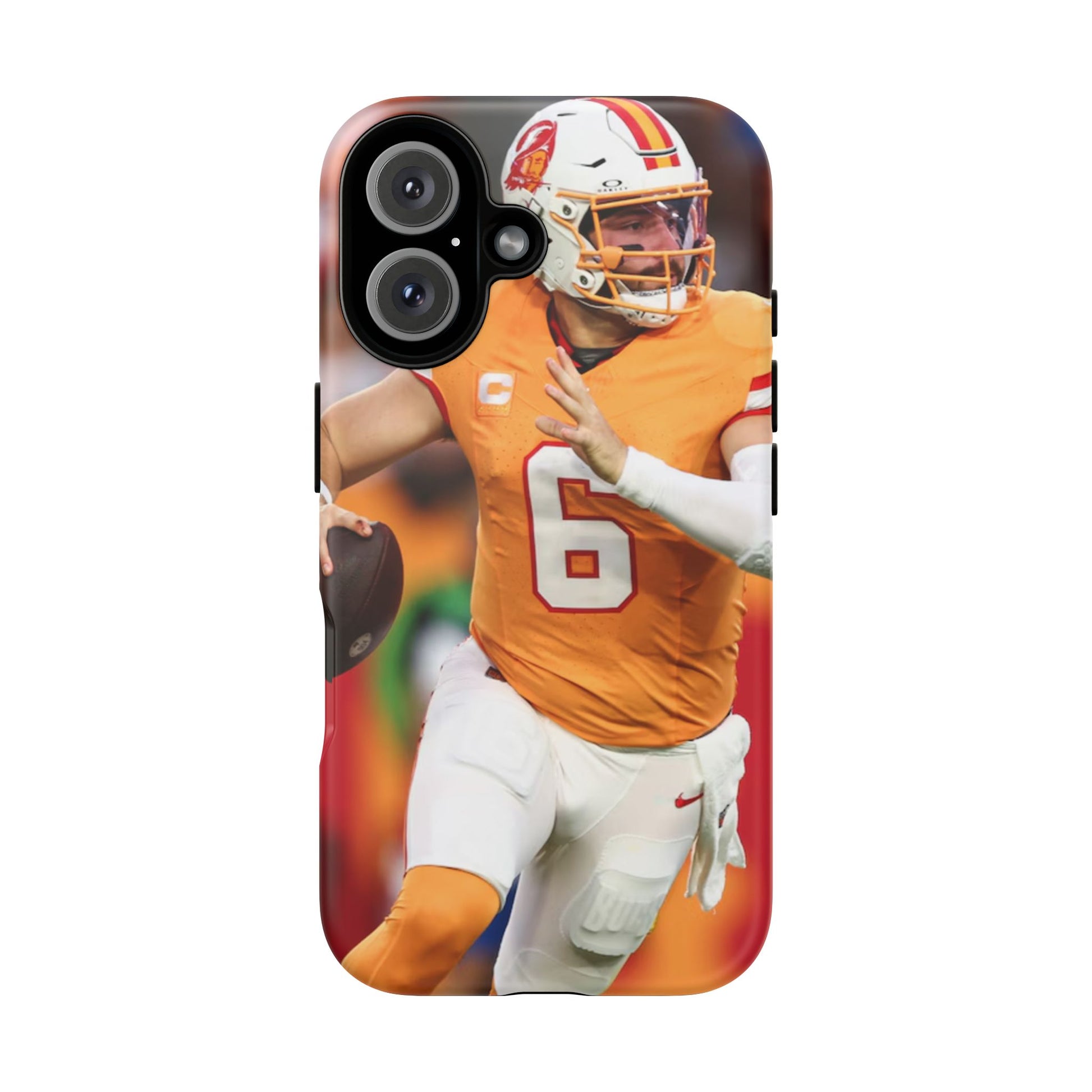 Tampa Bay Buccaneers Baker Mayfield Football Tough Cases for iPhones, Samsung, and Pixel