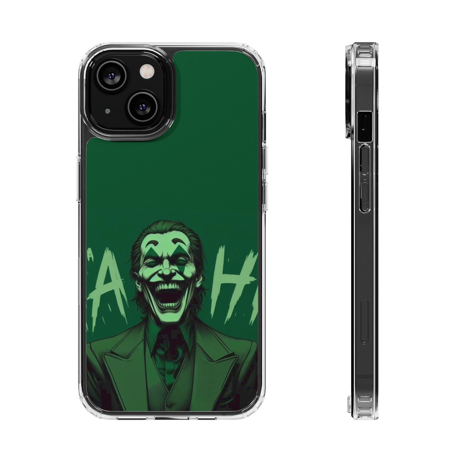 Phone Case, Comic book Inspired Design Joker Hahaha, Clear Phone Cover, Funny