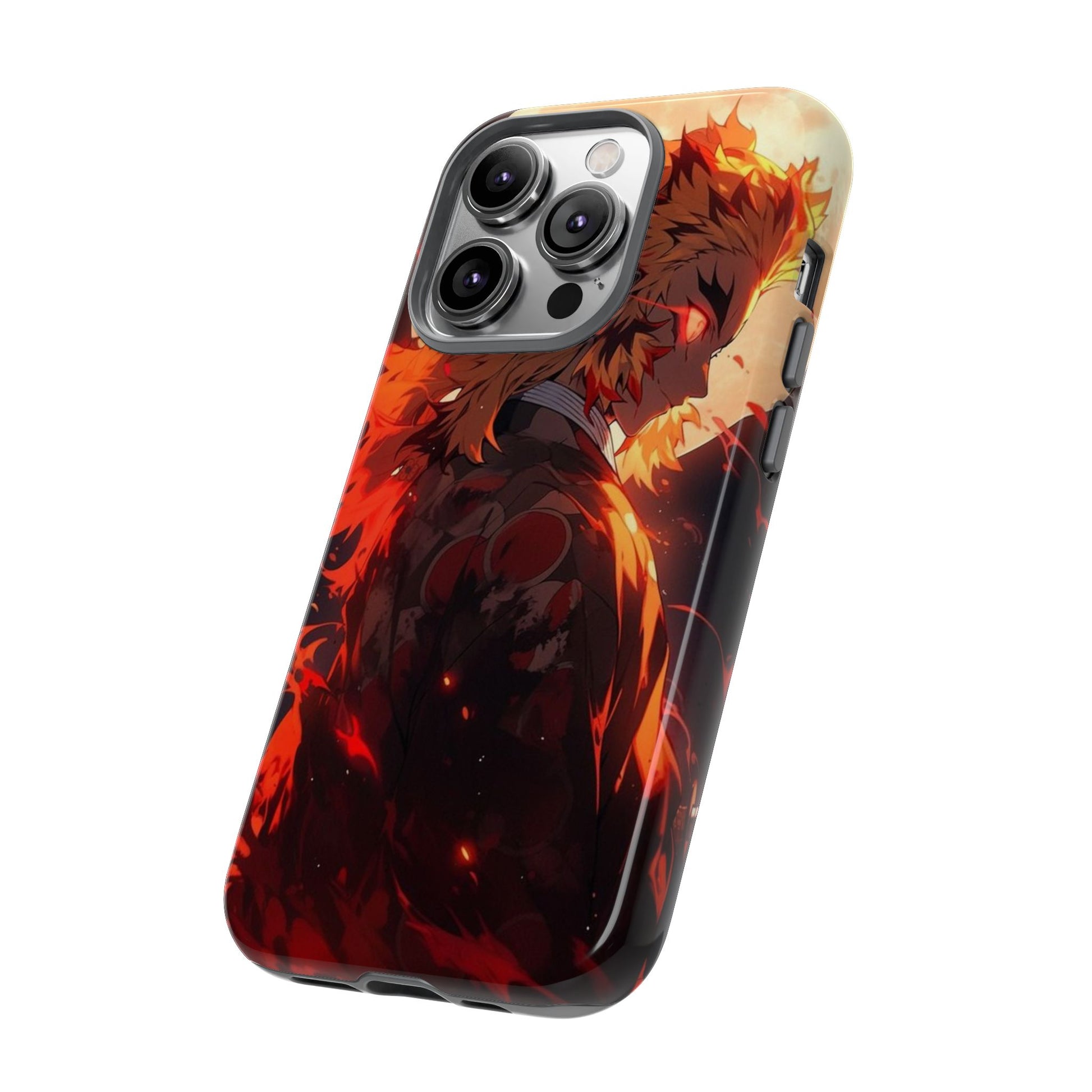 Demon Sl;ayer Rengoku Anime Phone Case, Tough Cases for iPhones, Samsung, and Pixel