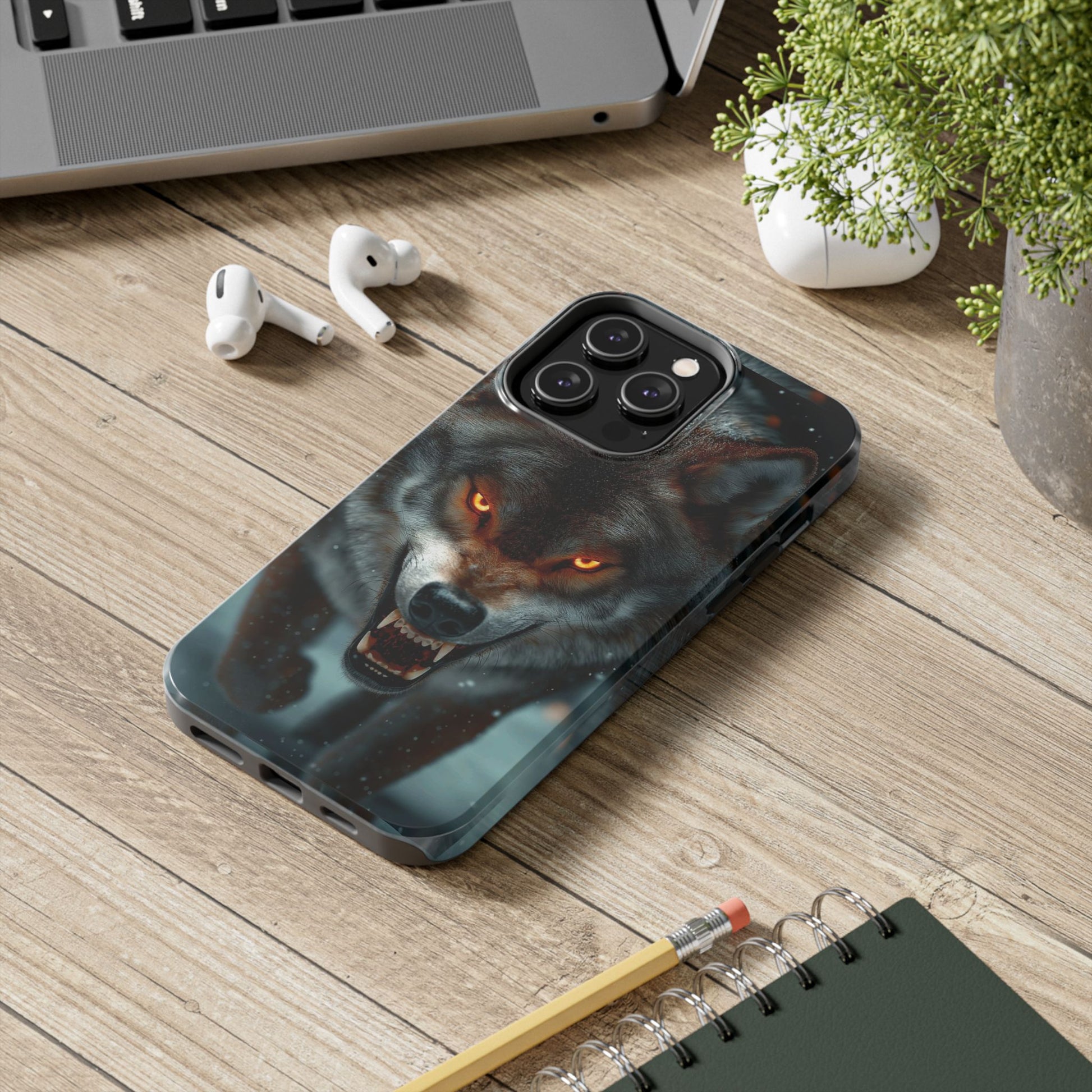 Alpha Male Wolf Themed Tough Phone Cases for Iphones & Samsung Phones