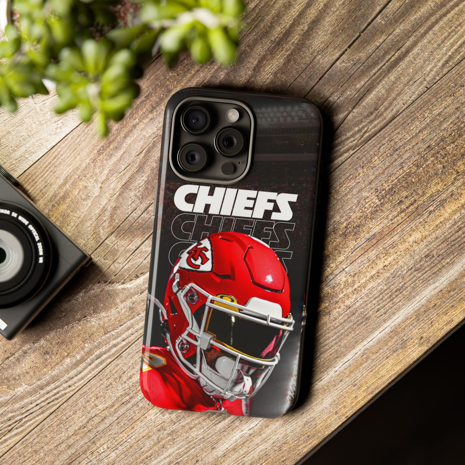 Kansas City Chiefs Football Helmet Logo Tough Cases for iPhones, Samsung, and Pixel