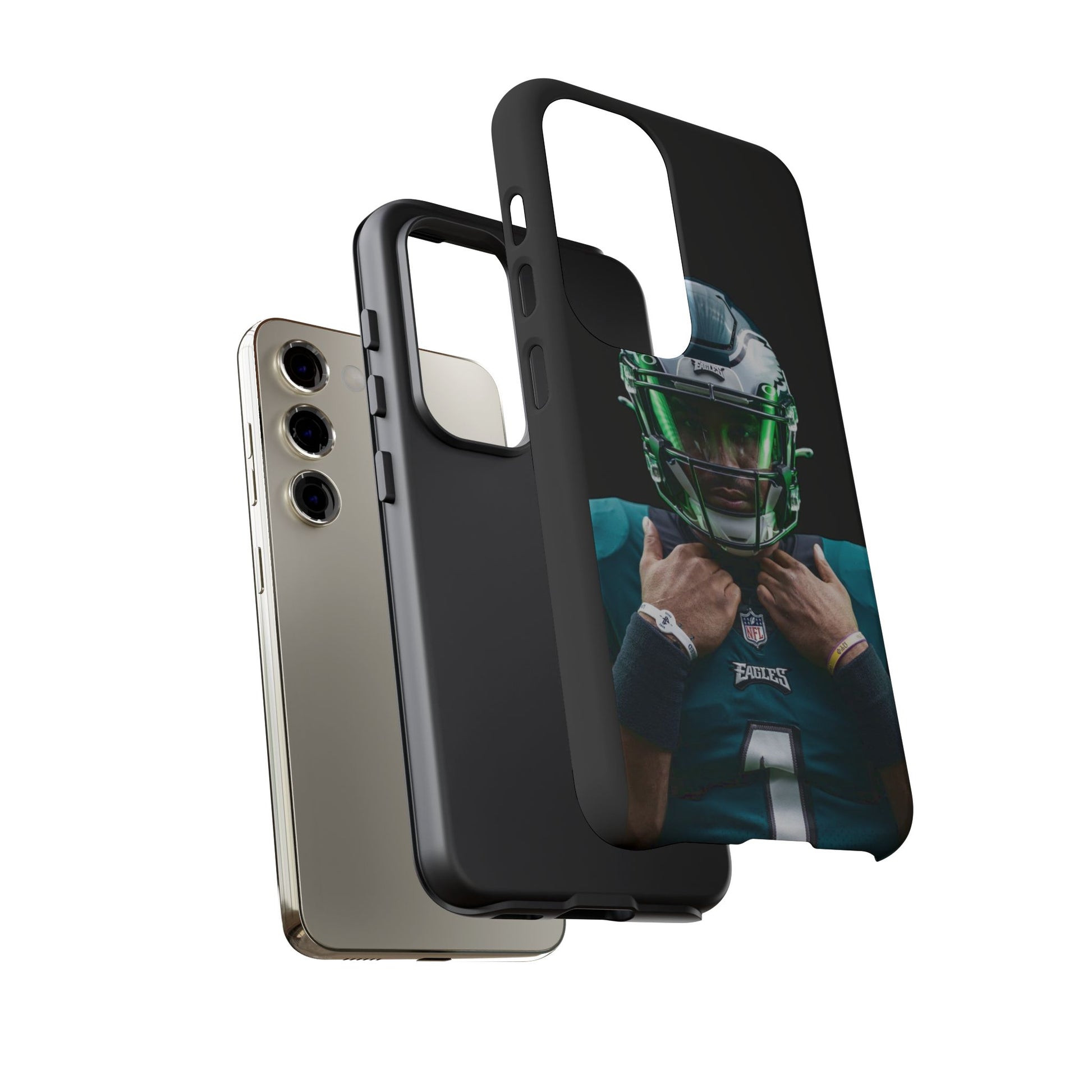 Eagles Football Jalen Hurts Tough Cases for iPhones, Samsung, and Pixel