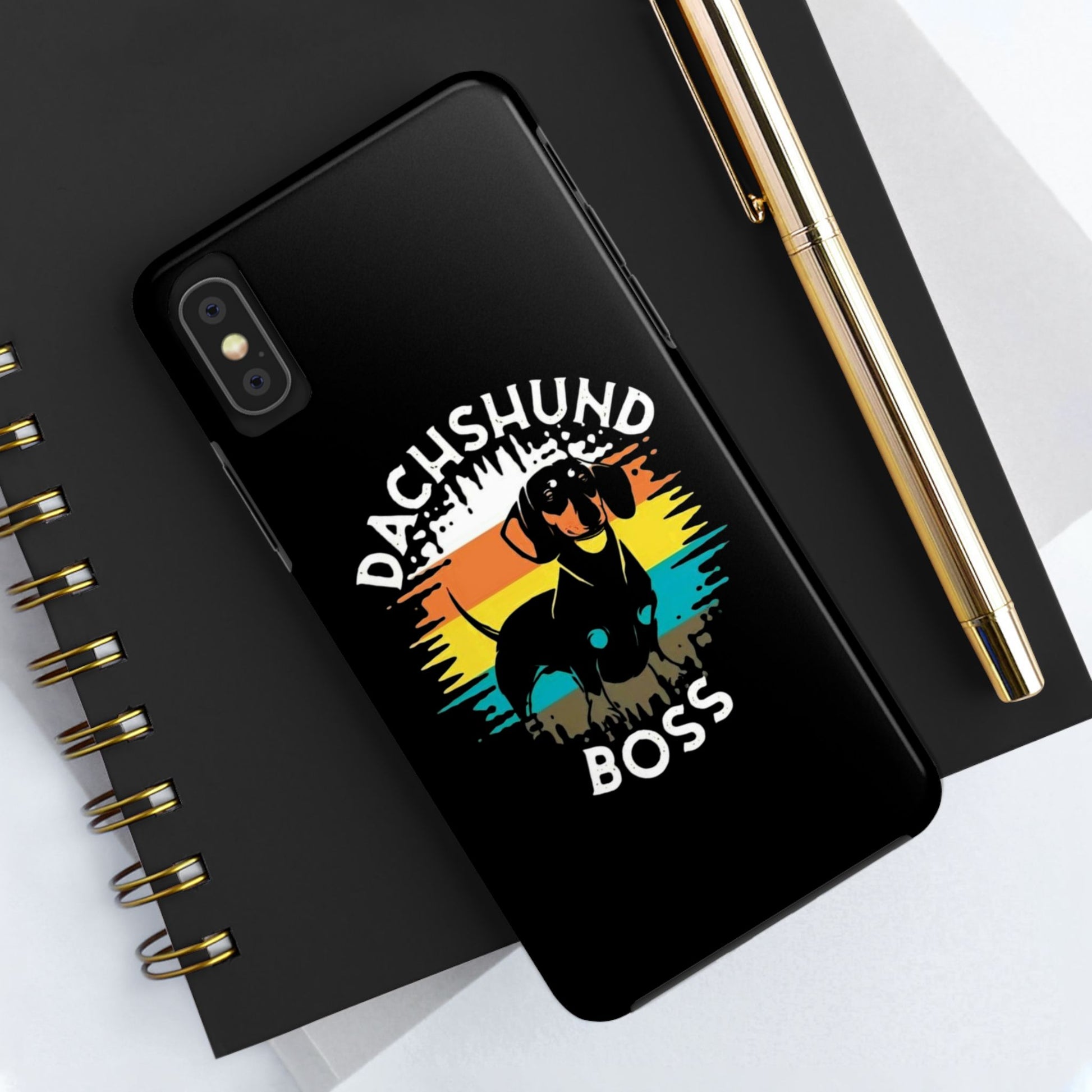 Dachshund Boss Theme Phone Cases for iPhones & Samsung Phones