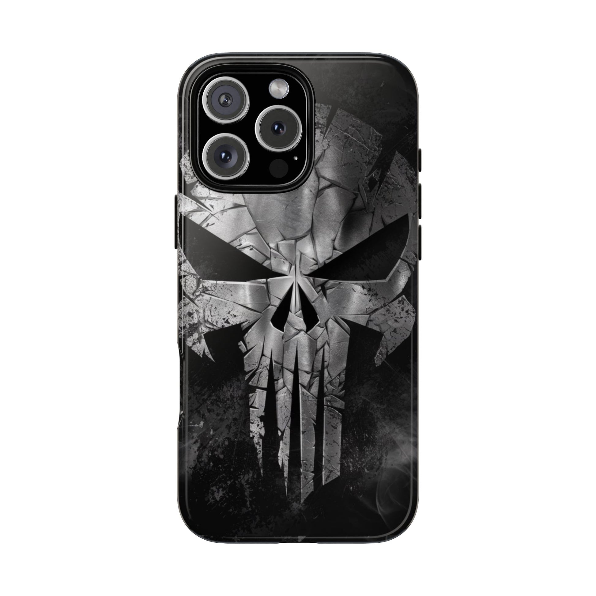 The Punisher Logo Art Tough Cases for iPhones, Samsung, and Pixel