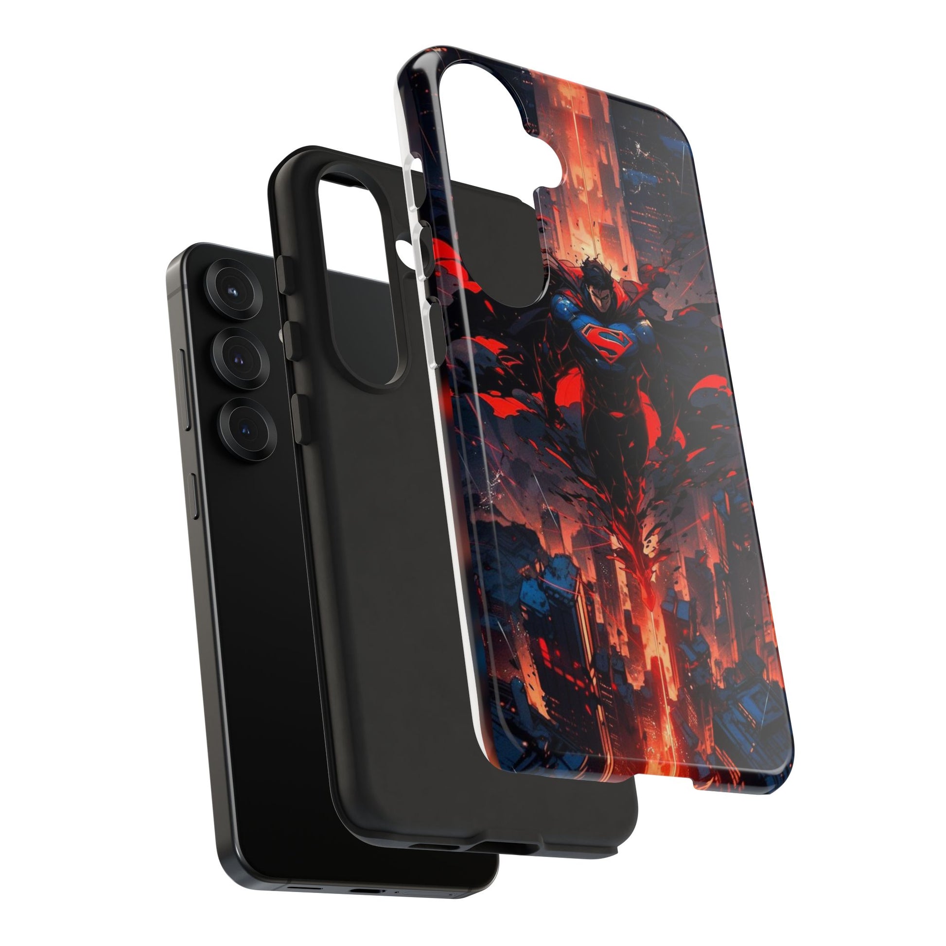 Anime Superman Tough Cases for iPhones, Samsung, and Pixel