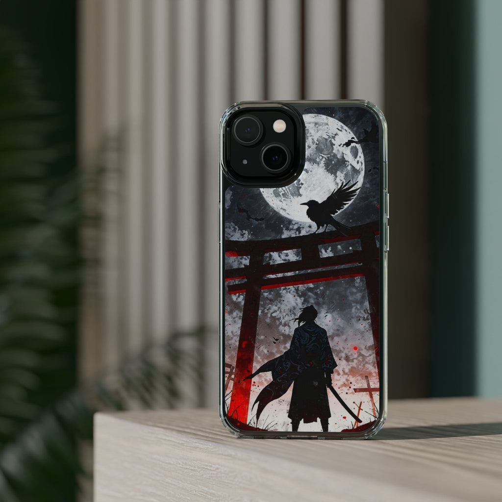 The Lone Samurai and Crow Design case for Iphone and Samsung phones
