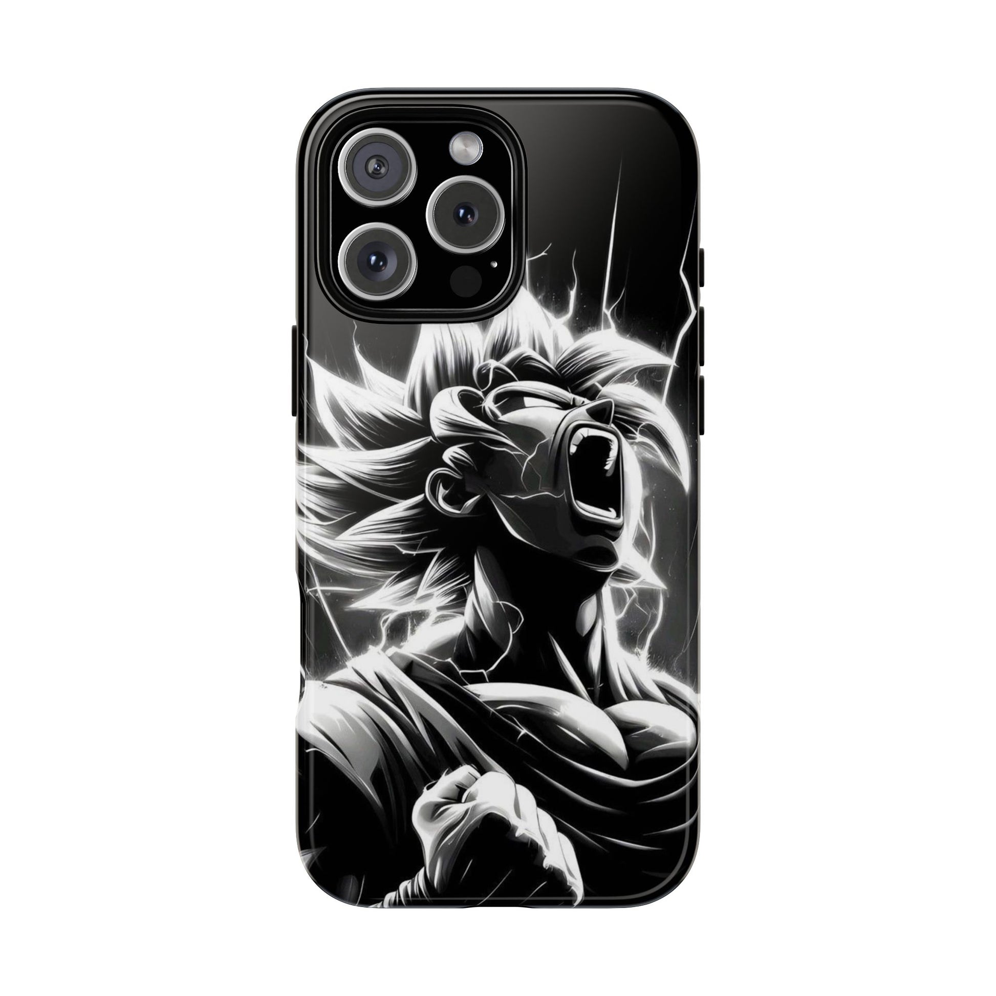 Anime Saiyan Rage Dragon ball Z Tough Cases for iPhones, Samsung, and Pixel
