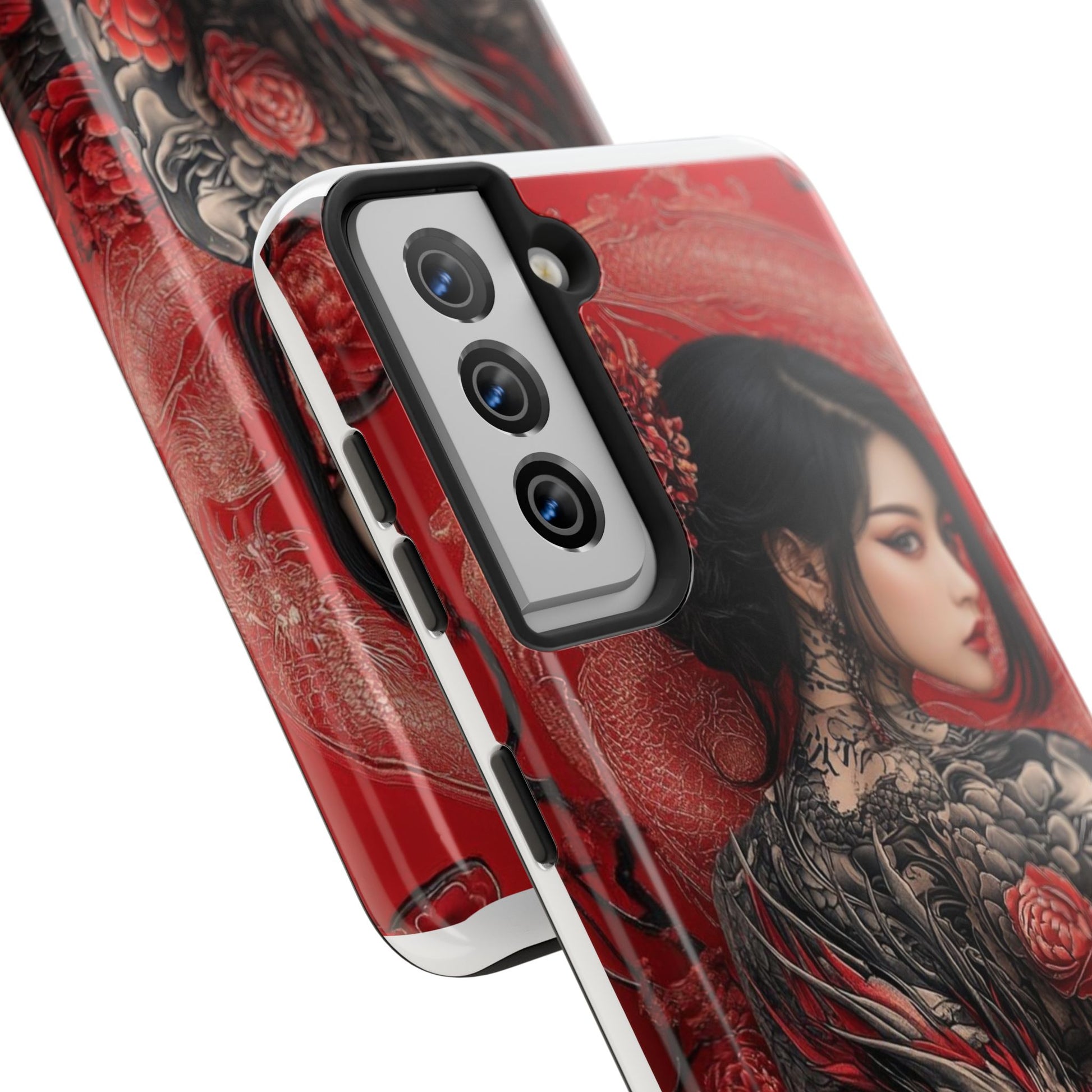 Japanese Geisha Tattooed Girl Phone Cases for Iphones & Samsung Durable