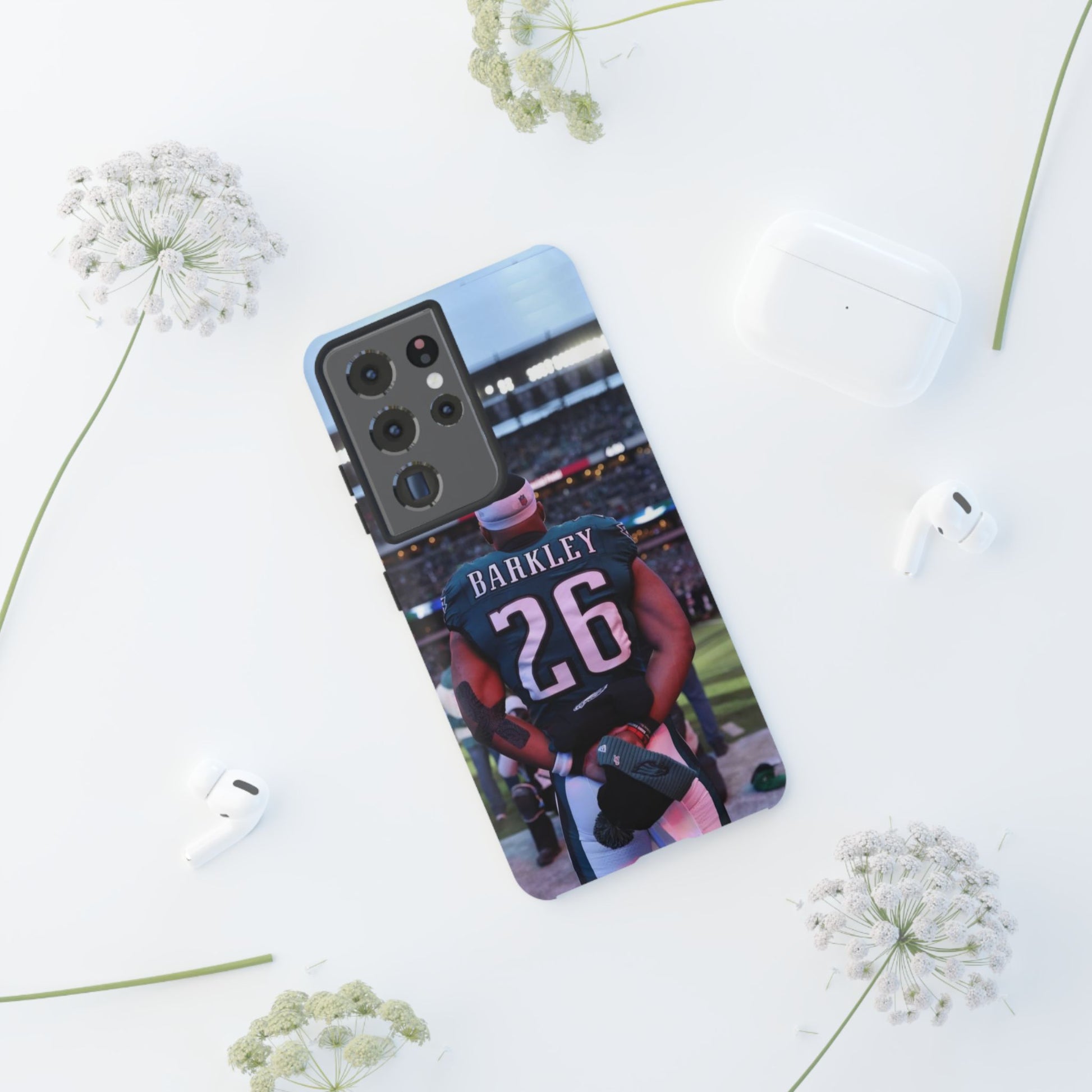 Eagles Football Saquon Barkley Tough Cases for iPhones, Samsung, and Pixel