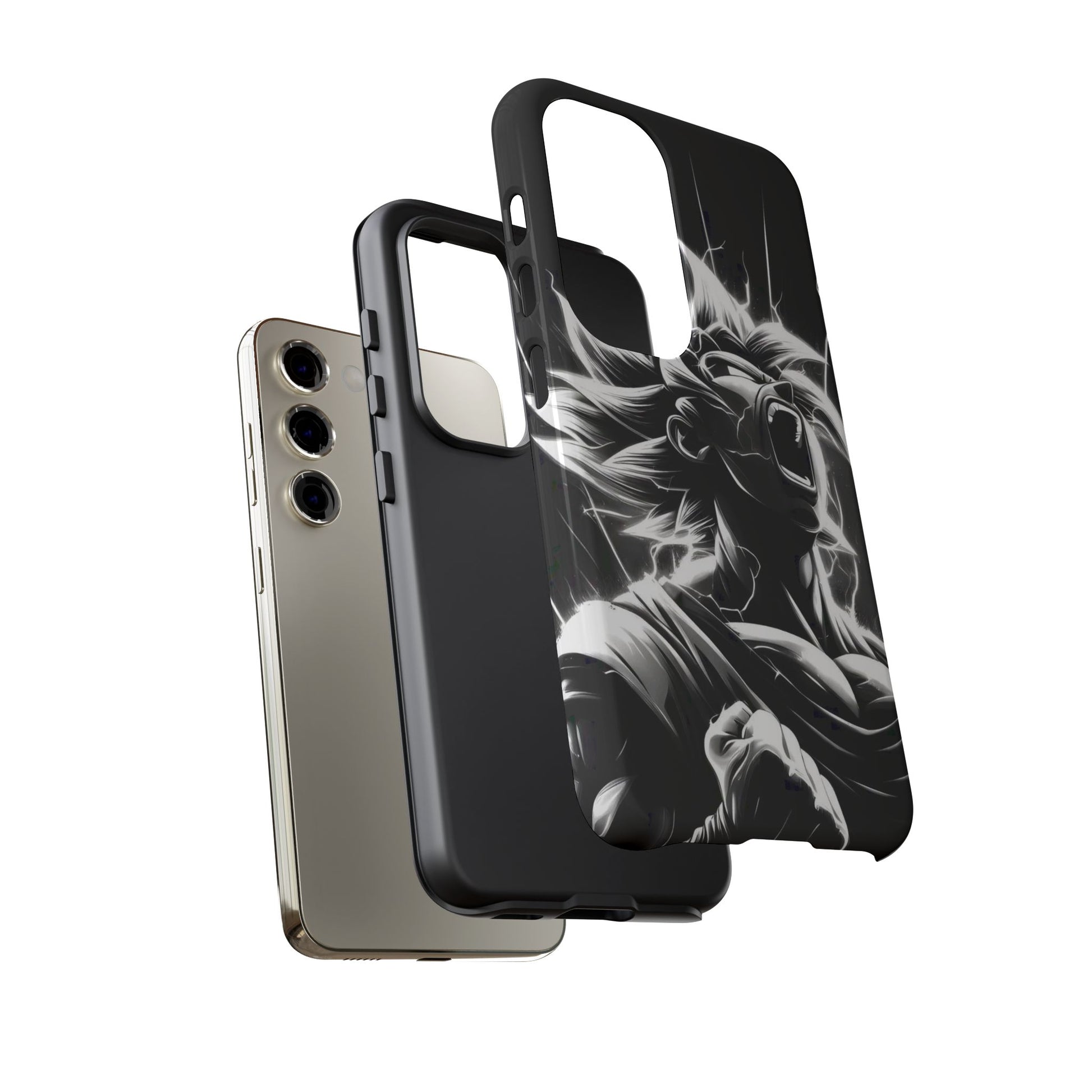 Anime Saiyan Rage Dragon ball Z Tough Cases for iPhones, Samsung, and Pixel