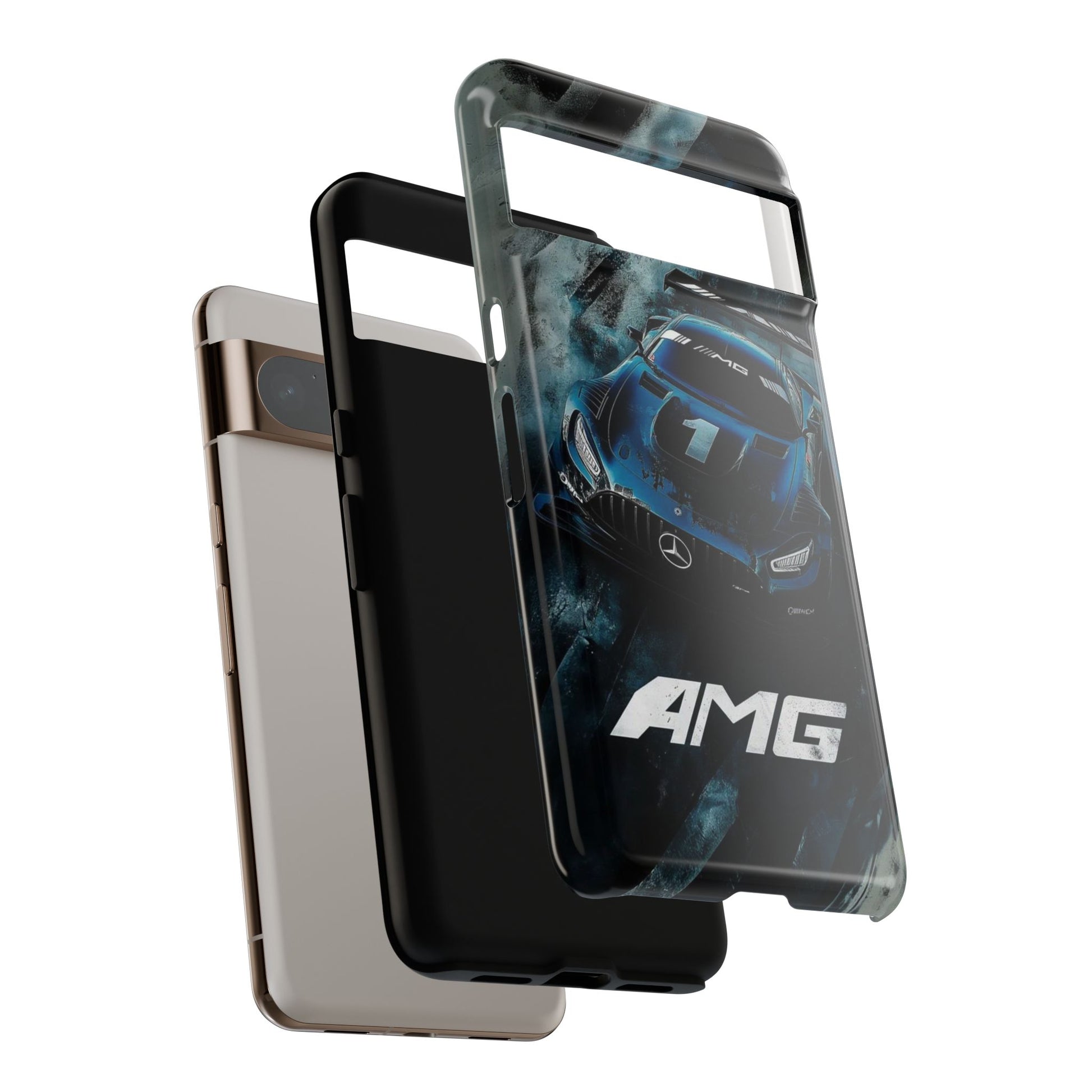 Mercedes AMG Racing Car Tough Cases for iPhones, Samsung, and Pixel