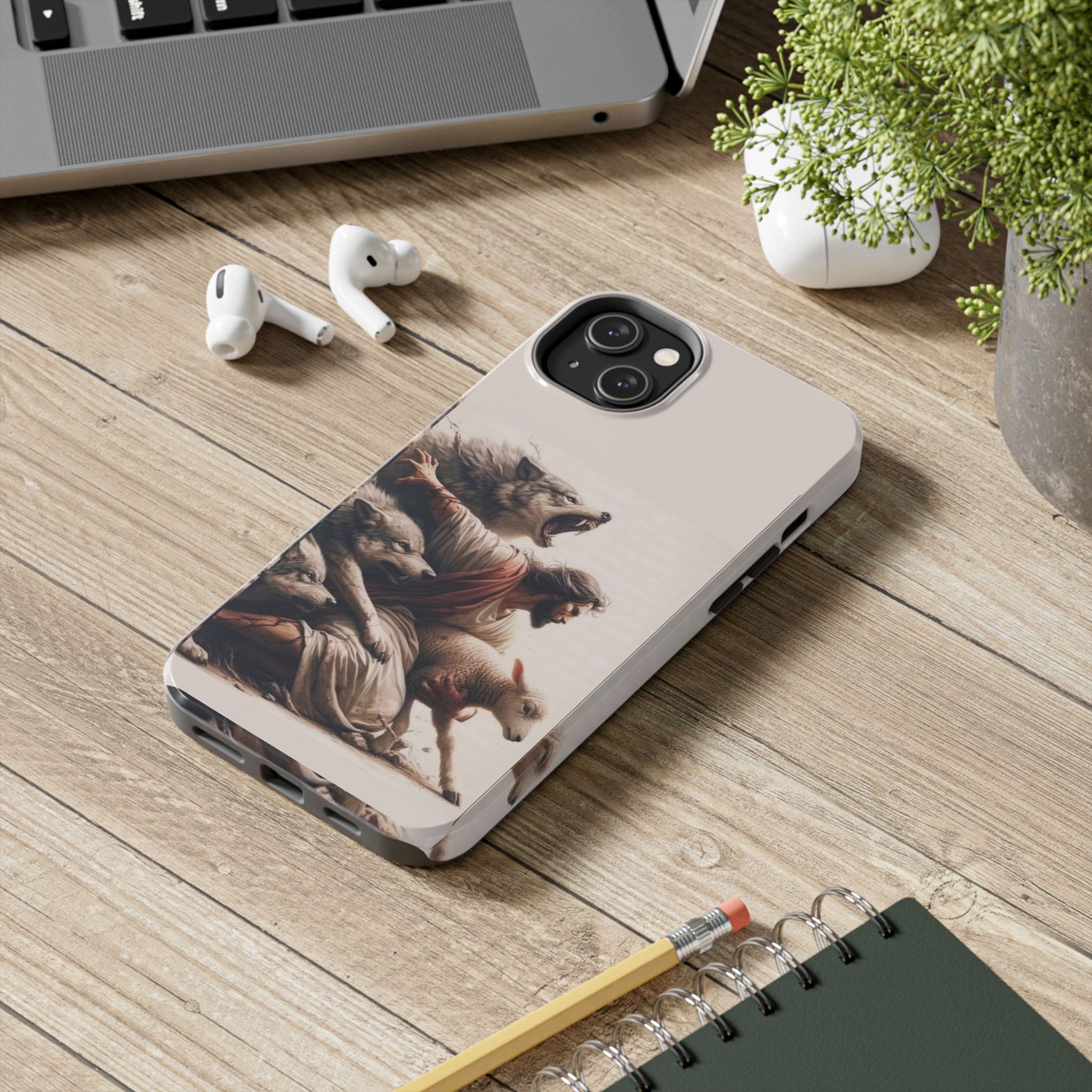 Jesus x Wolves Christian Themed Tough Phone Cases for Iphones & Samsung Phones