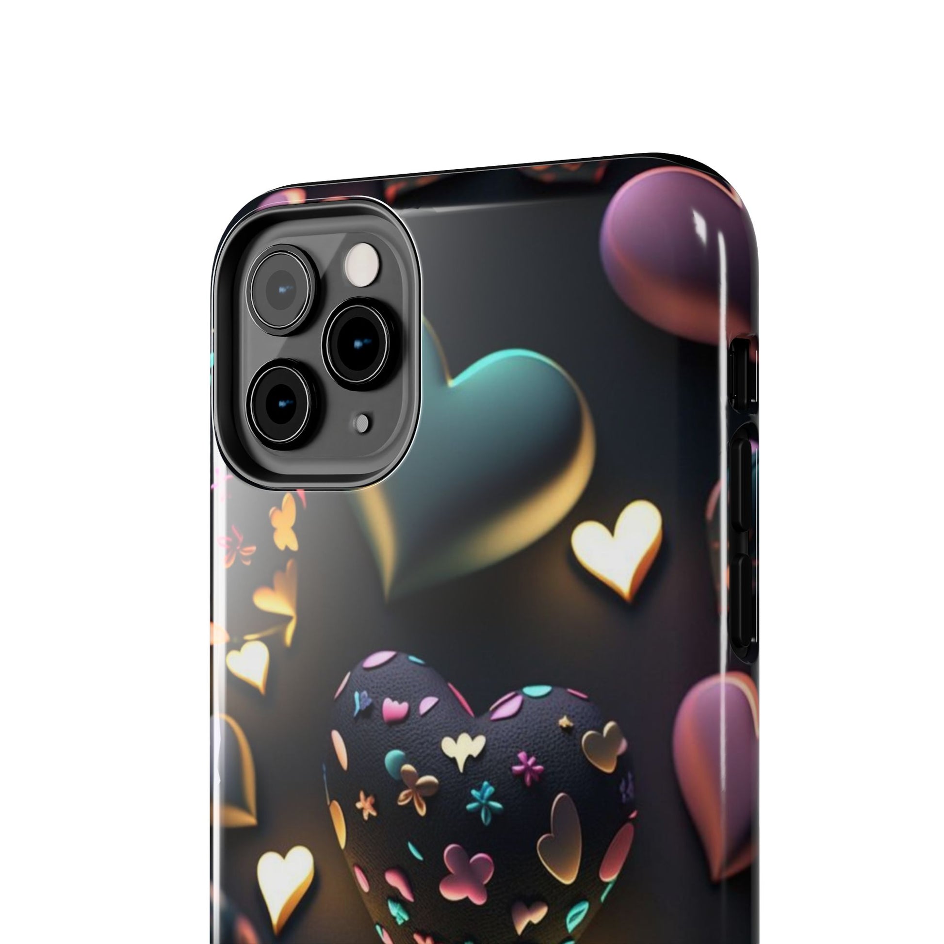 Floating Hearts Themed Tough Phone Cases for Iphones & Samsung Phones