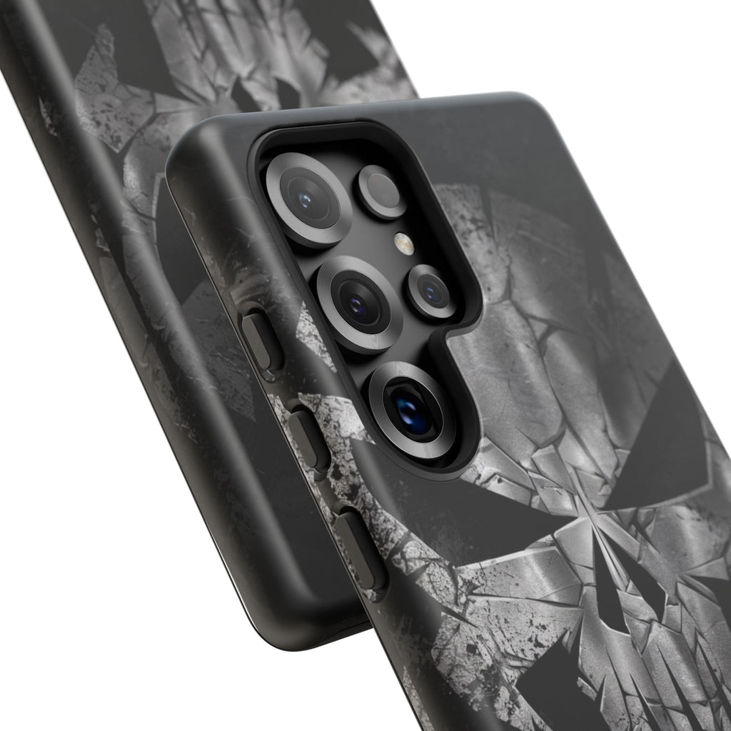 The Punisher Logo Art Tough Cases for iPhones, Samsung, and Pixel